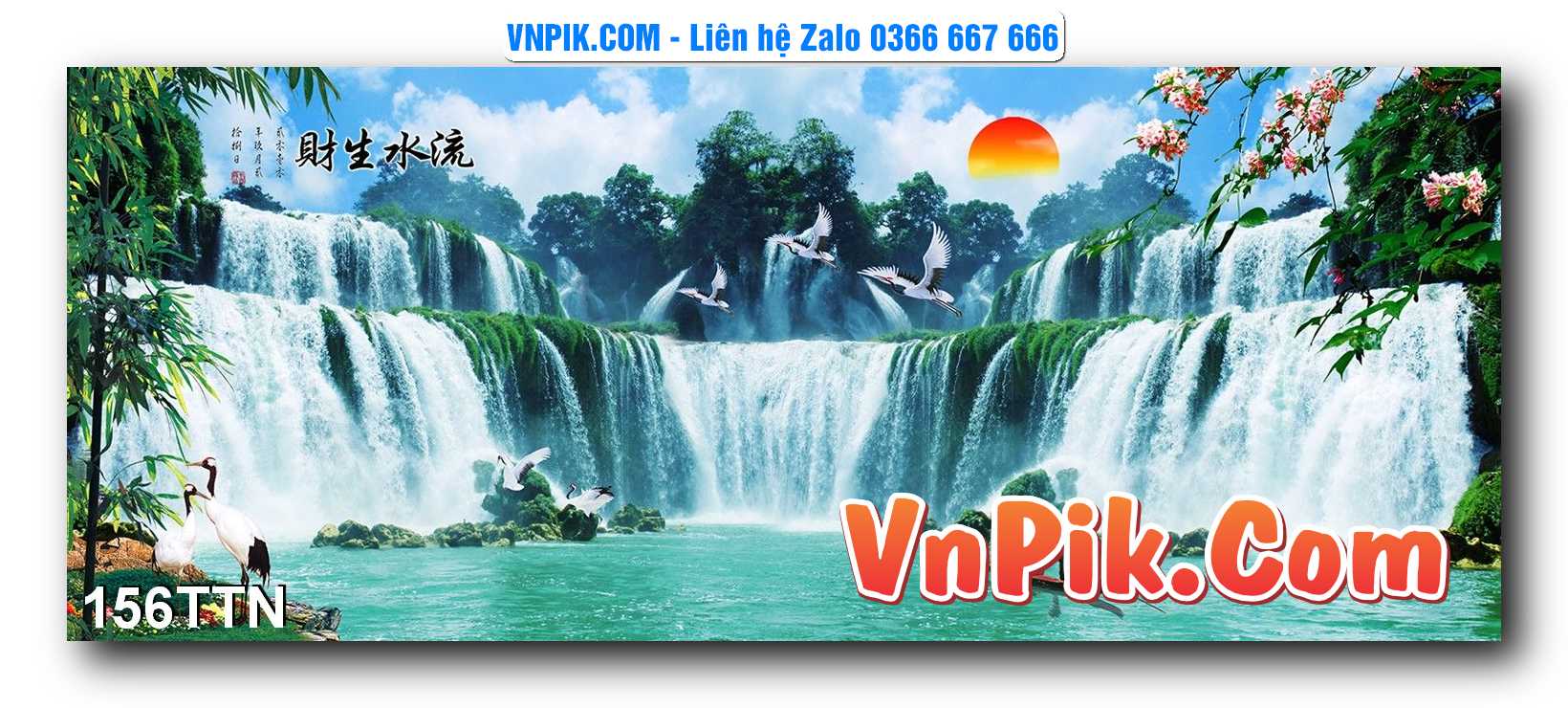 Tranh thác nước – Tranh phong thủy – Tranh treo tường mã 156TTN