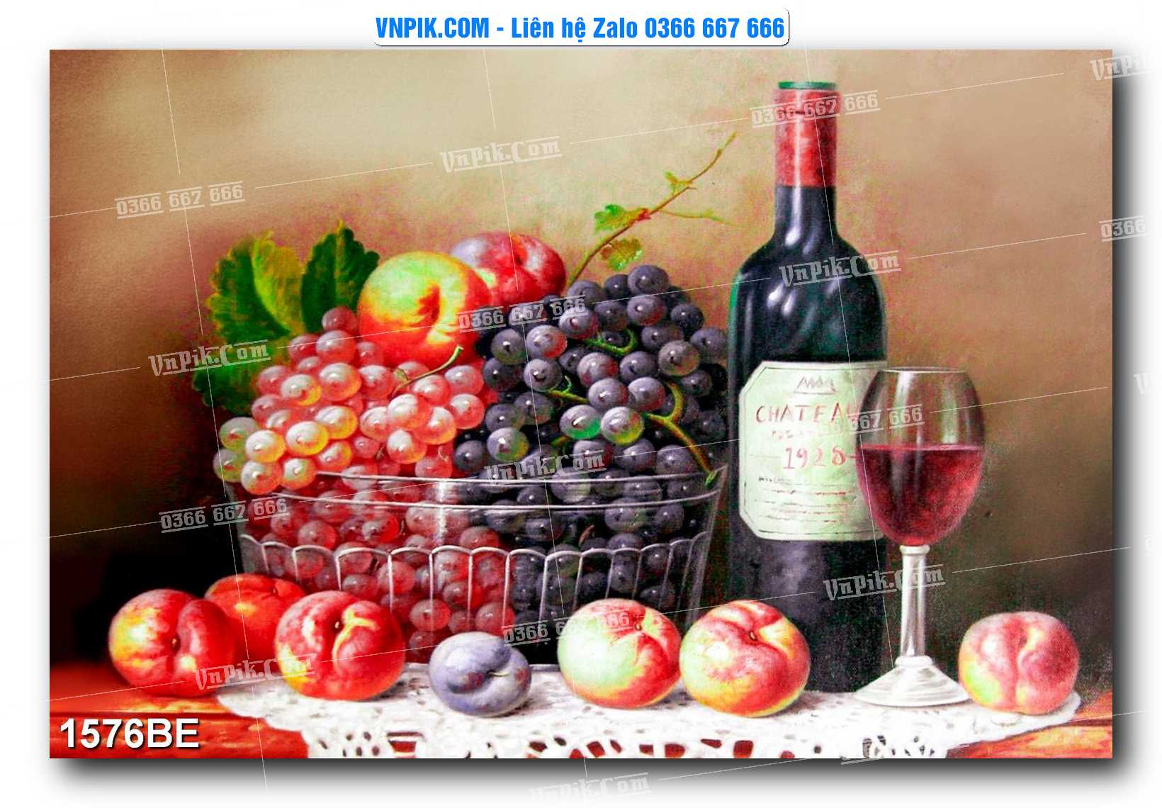 Tranh treo tường trang trí phòng bếp đẹp mã 1576BE