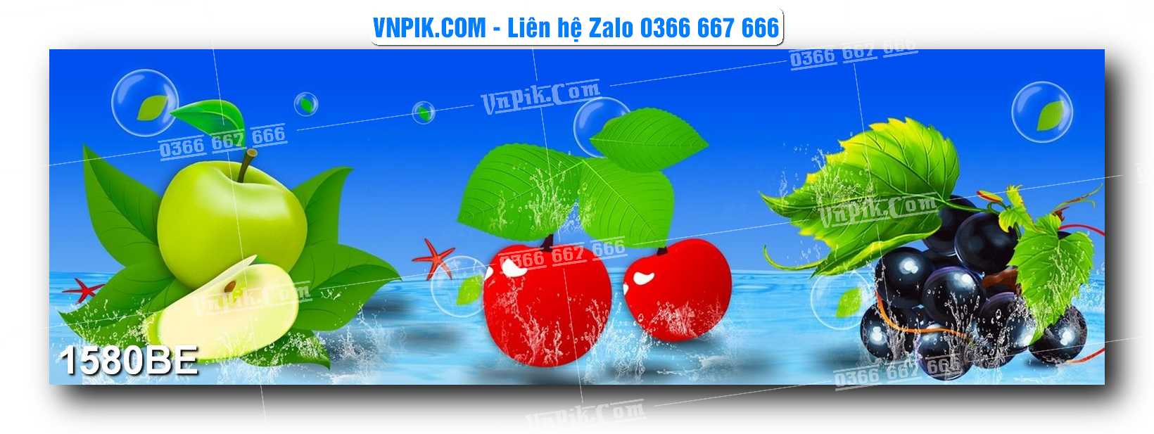 Tranh treo tường trang trí phòng bếp đẹp mã 1580BE