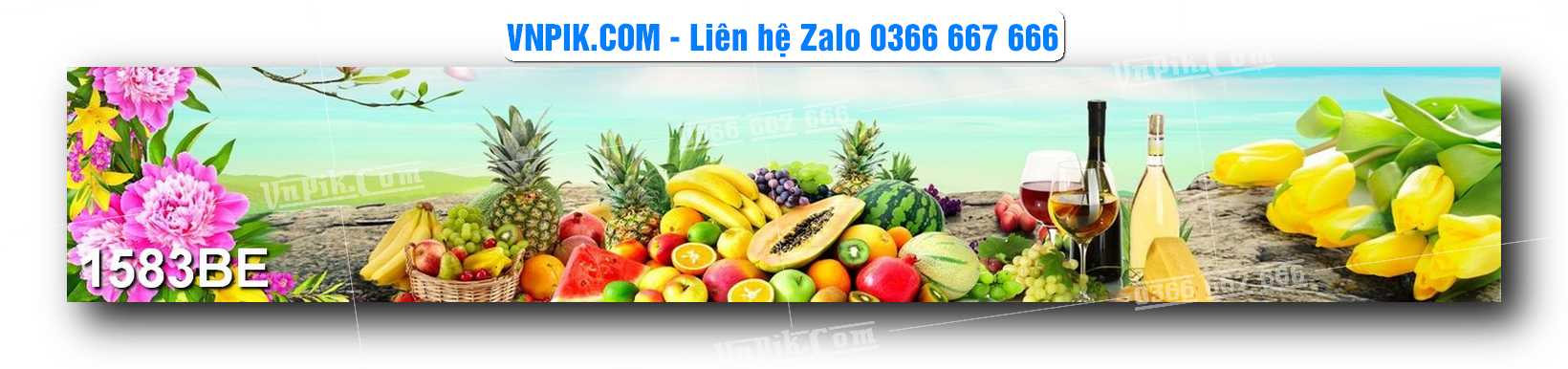 Tranh treo tường trang trí phòng bếp đẹp mã 1583BE