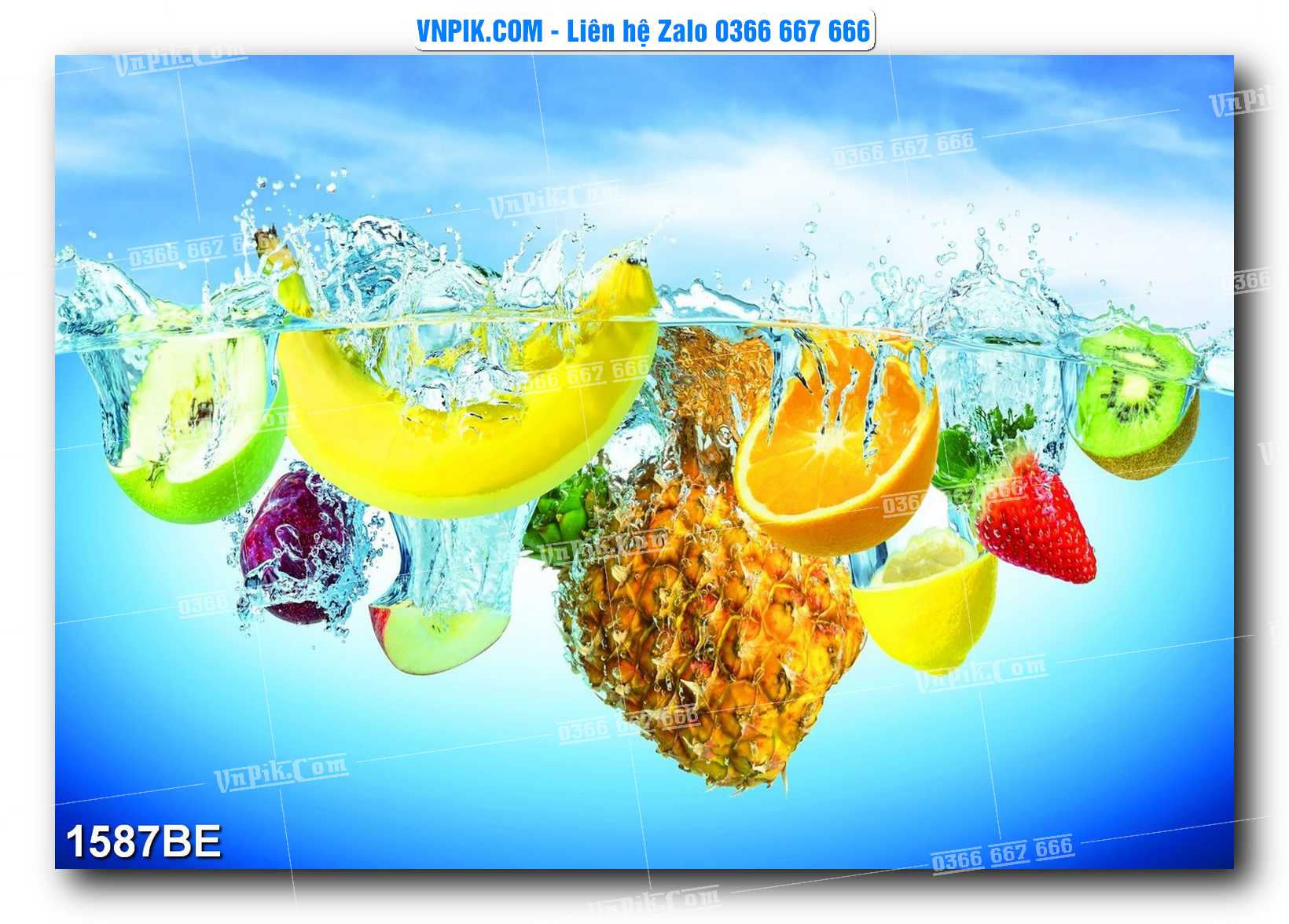 Tranh treo tường trang trí phòng bếp đẹp mã 1587BE