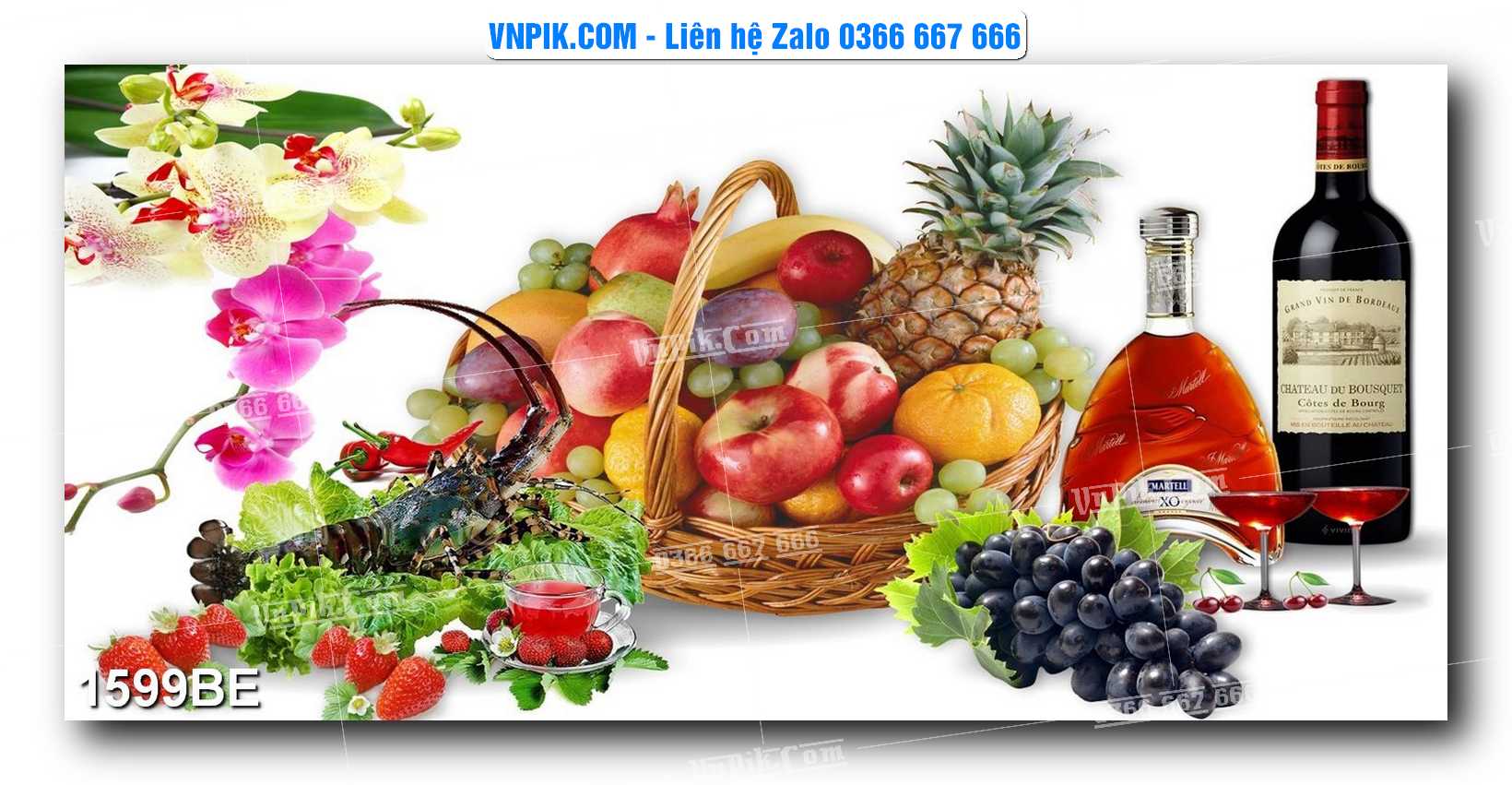 Tranh treo tường trang trí phòng bếp đẹp mã 1599BE