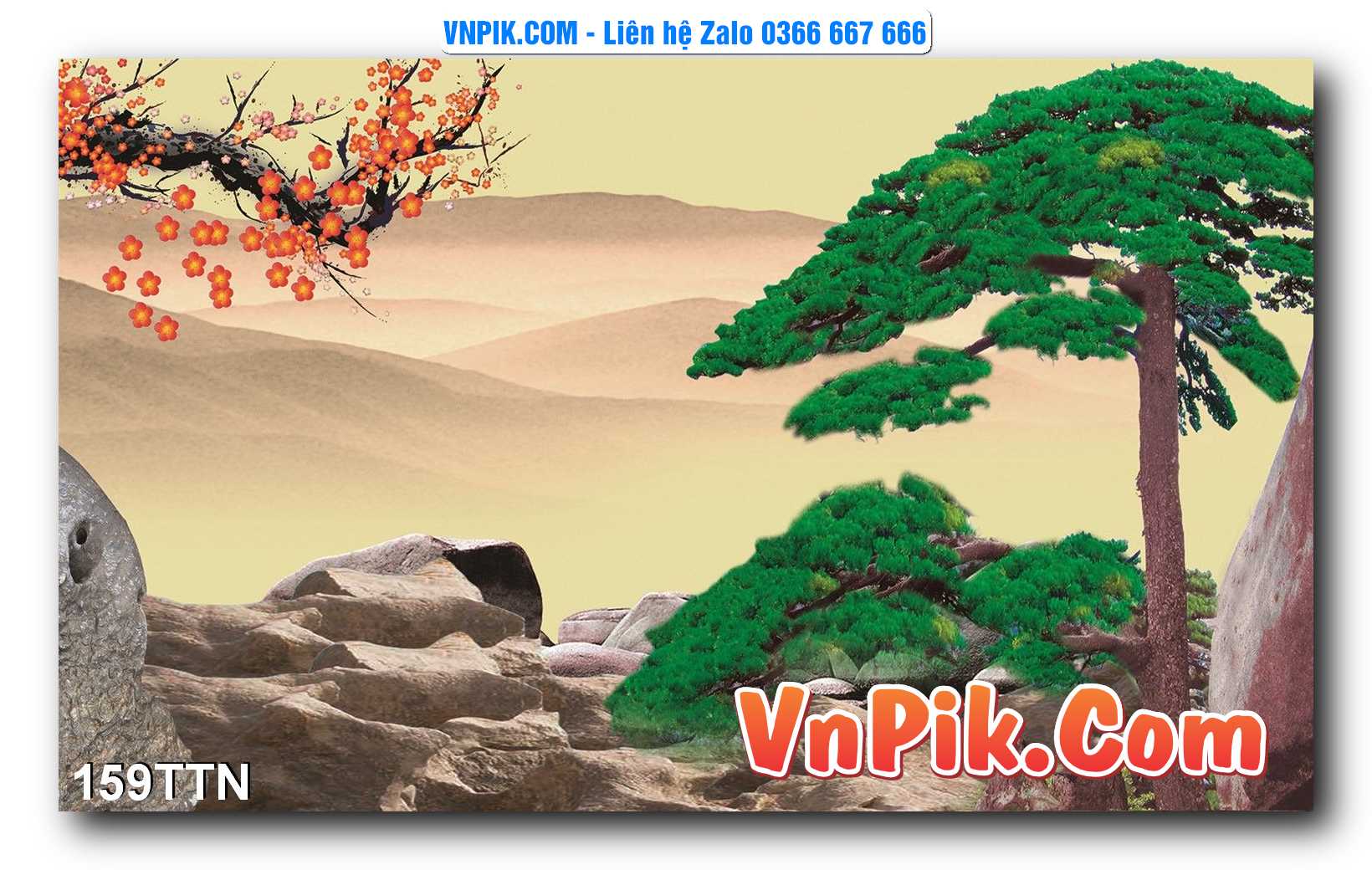 Tranh thác nước – Tranh phong thủy – Tranh treo tường mã 159TTN
