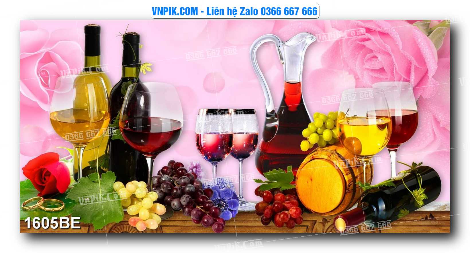 Tranh treo tường trang trí phòng bếp đẹp mã 1605BE