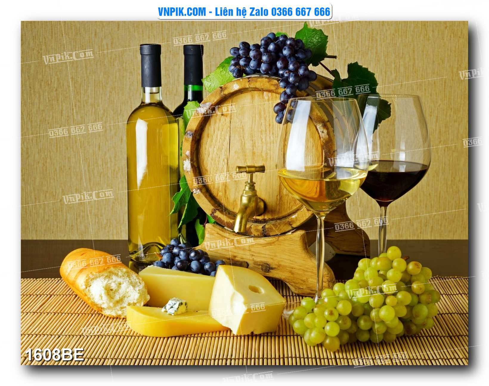 Tranh treo tường trang trí phòng bếp đẹp mã 1608BE