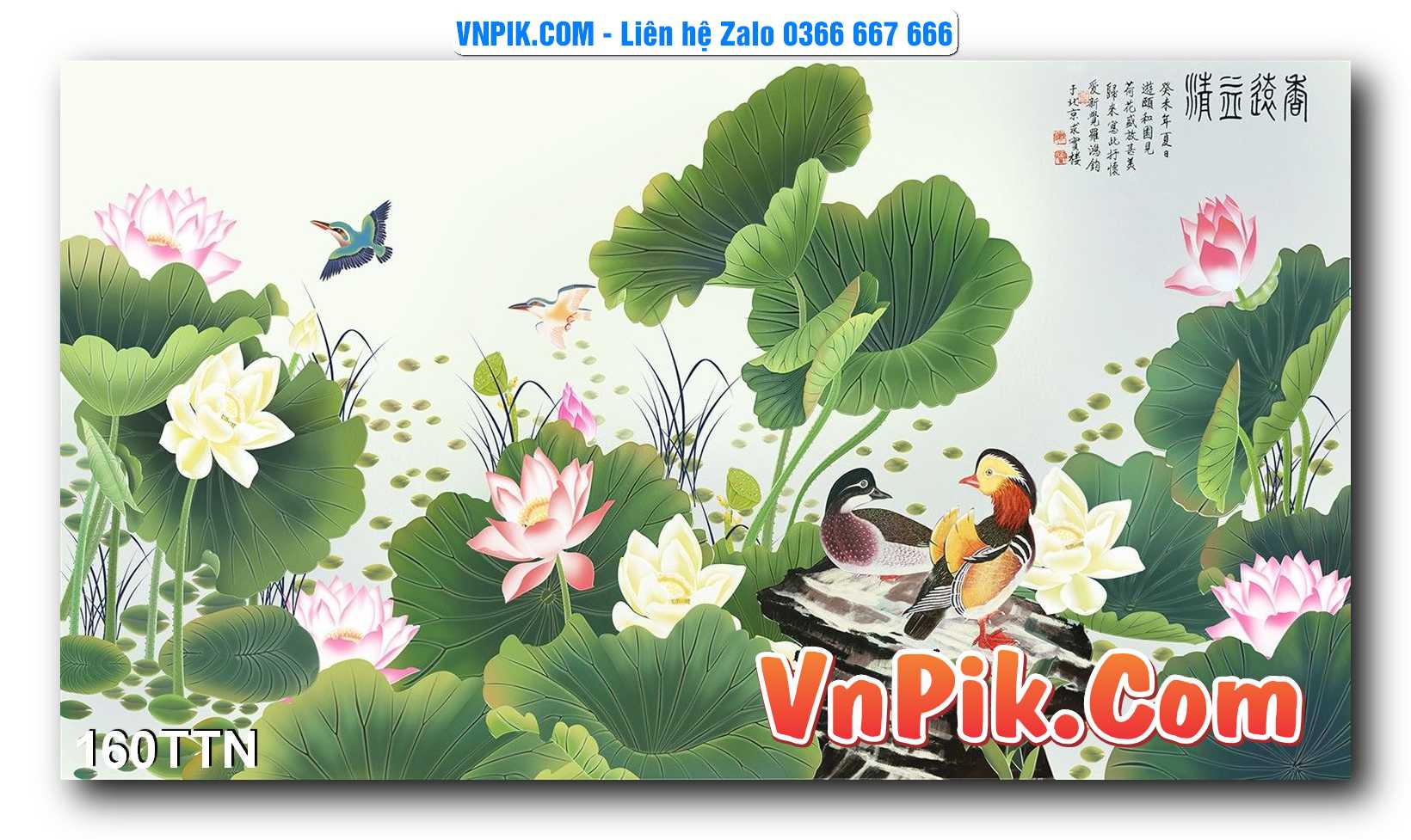 Tranh thác nước – Tranh phong thủy – Tranh treo tường mã 160TTN