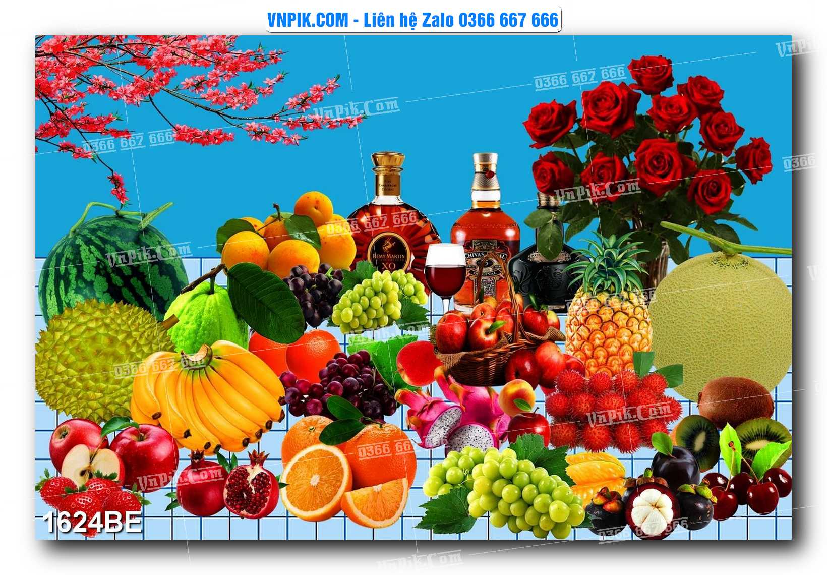 Tranh treo tường trang trí phòng bếp đẹp mã 1624BE