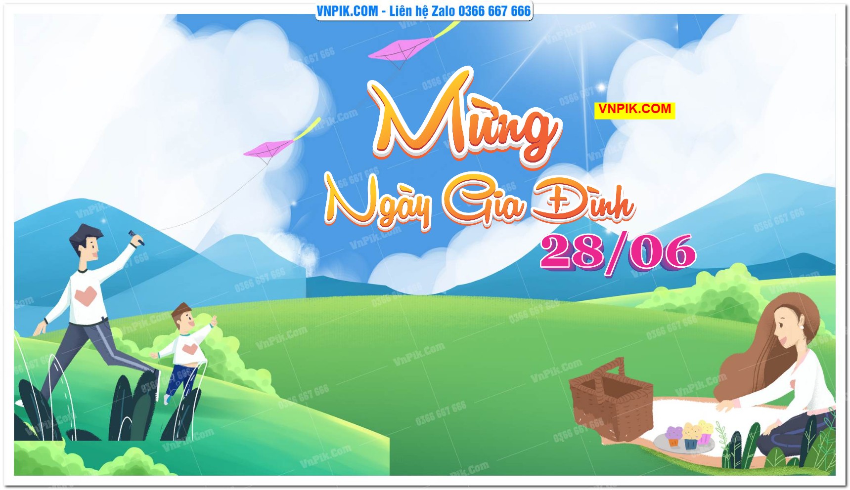 Phông nền kỷ niệm ngày gia đình Việt Nam 28/6 mã 1625744