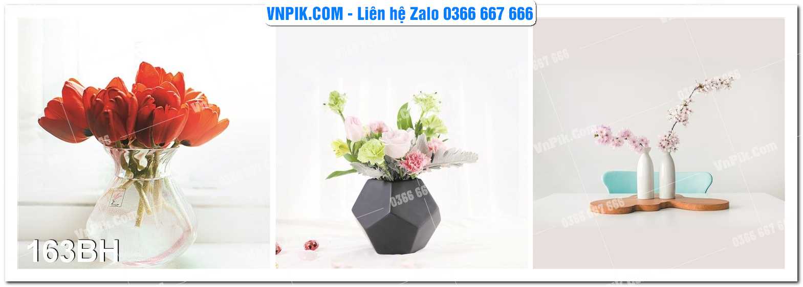Tranh bình hoa nghệ thuật 163BH