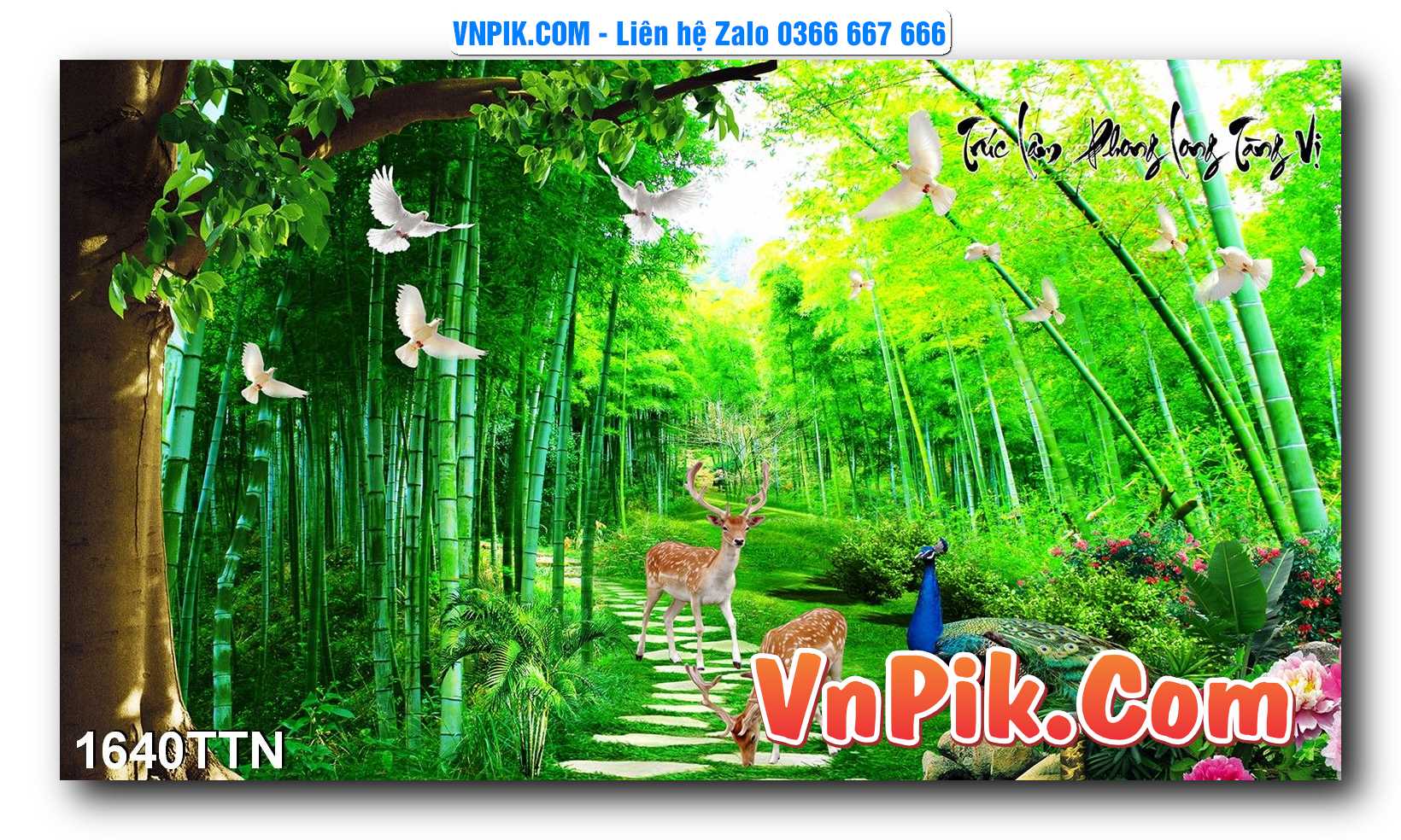 Tranh thác nước – Tranh phong thủy – Tranh treo tường mã 1640TTN