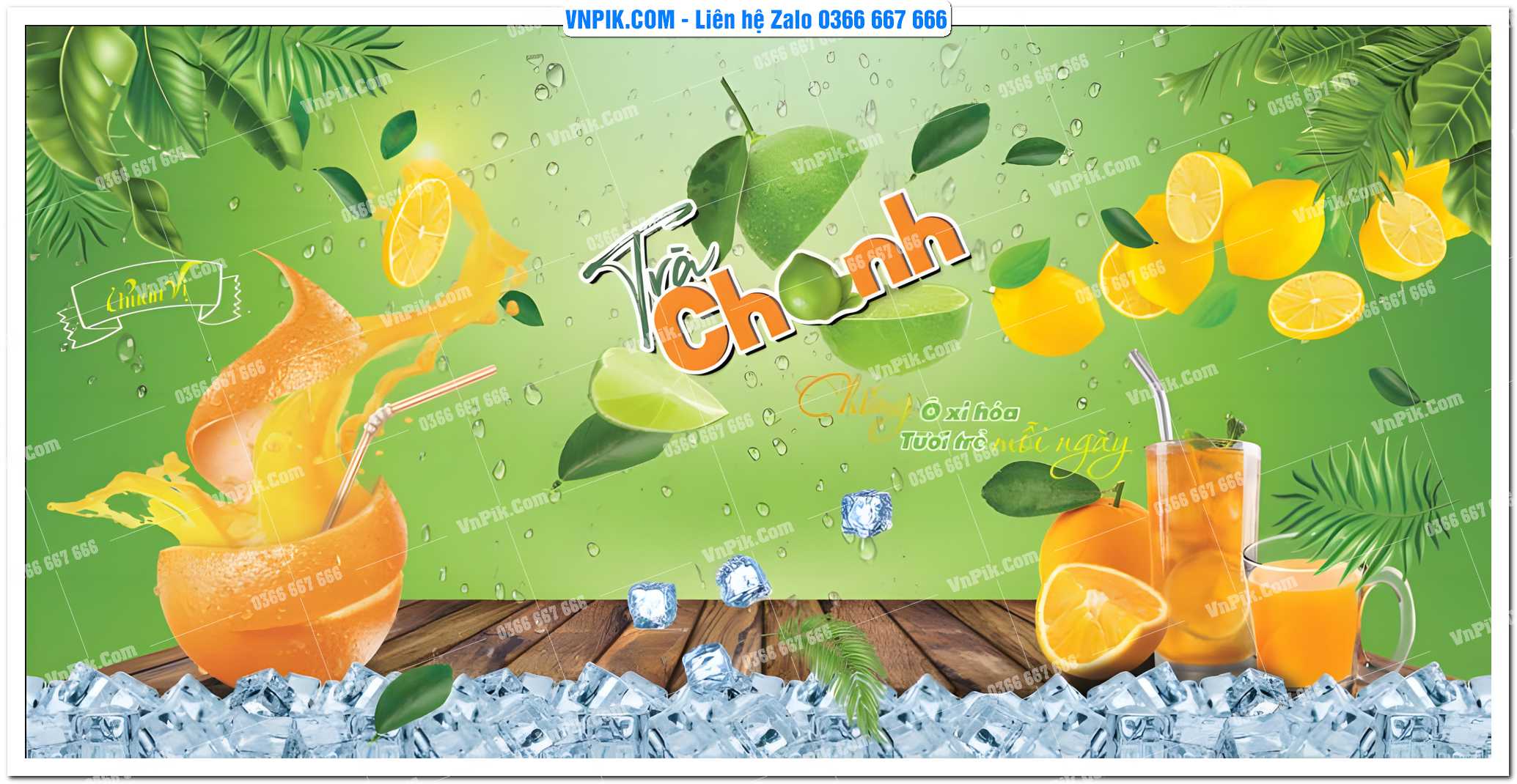 Tranh tường trang trí quán cà phê – trà chanh – trà sữa mã 1645CF