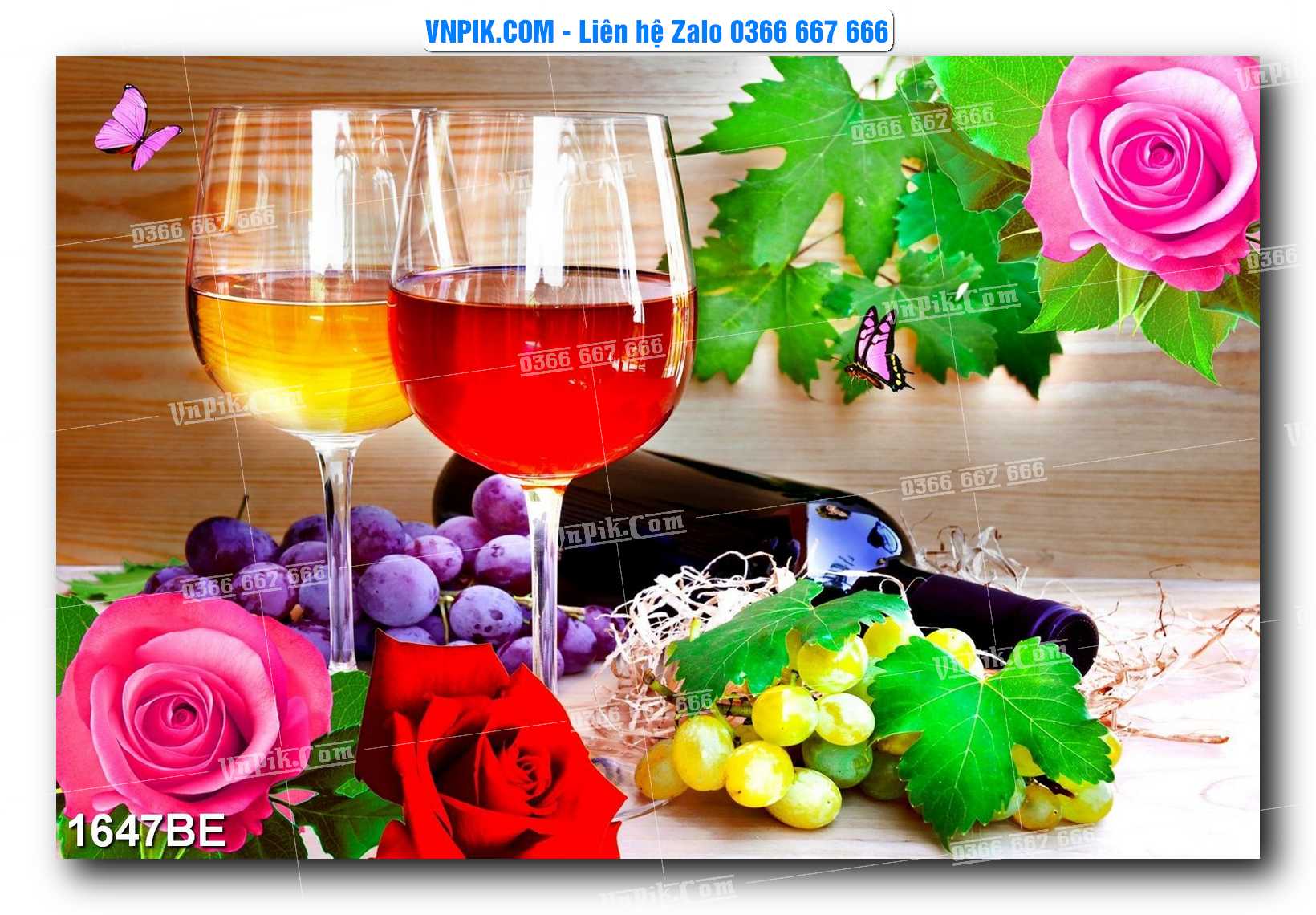 Tranh treo tường trang trí phòng bếp đẹp mã 1647BE