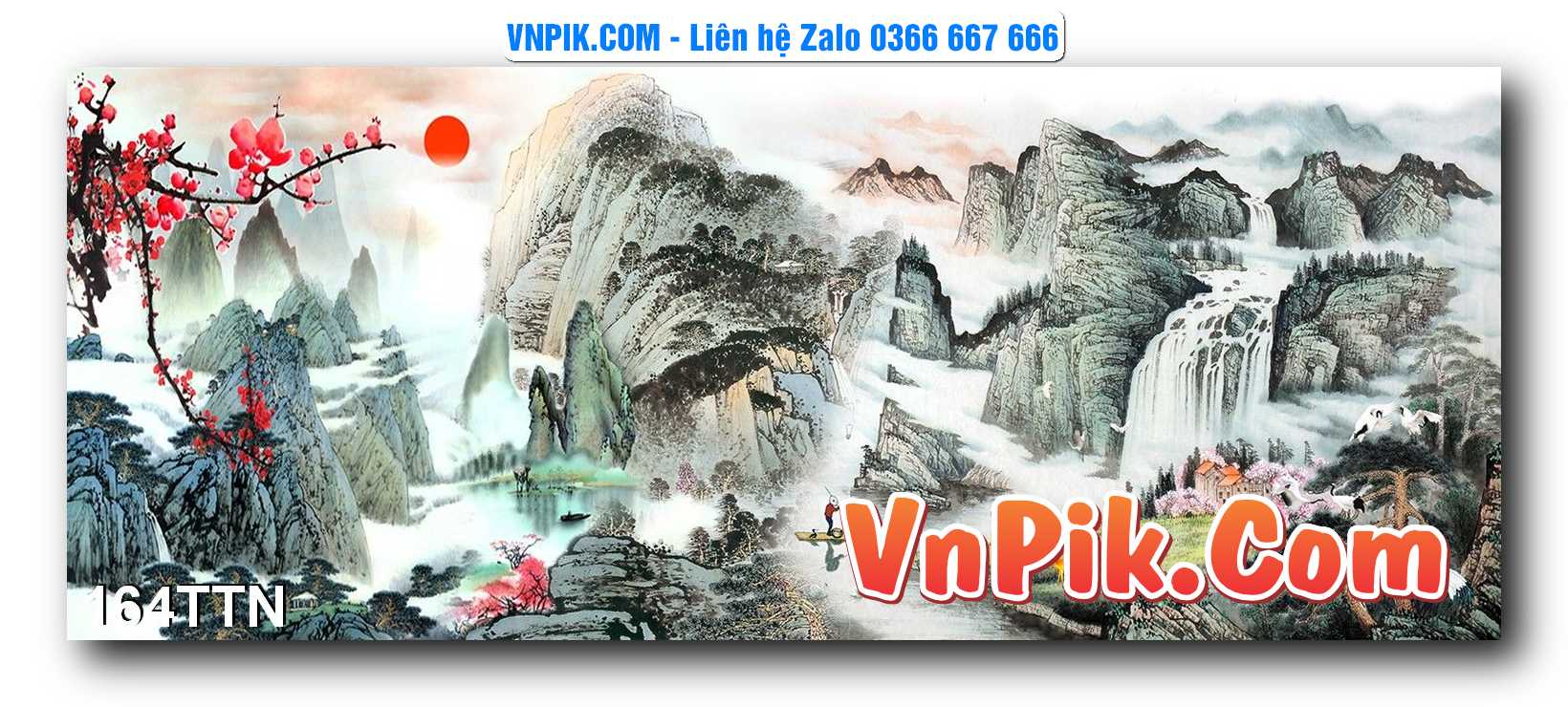 Tranh thác nước – Tranh phong thủy – Tranh treo tường mã 164TTN