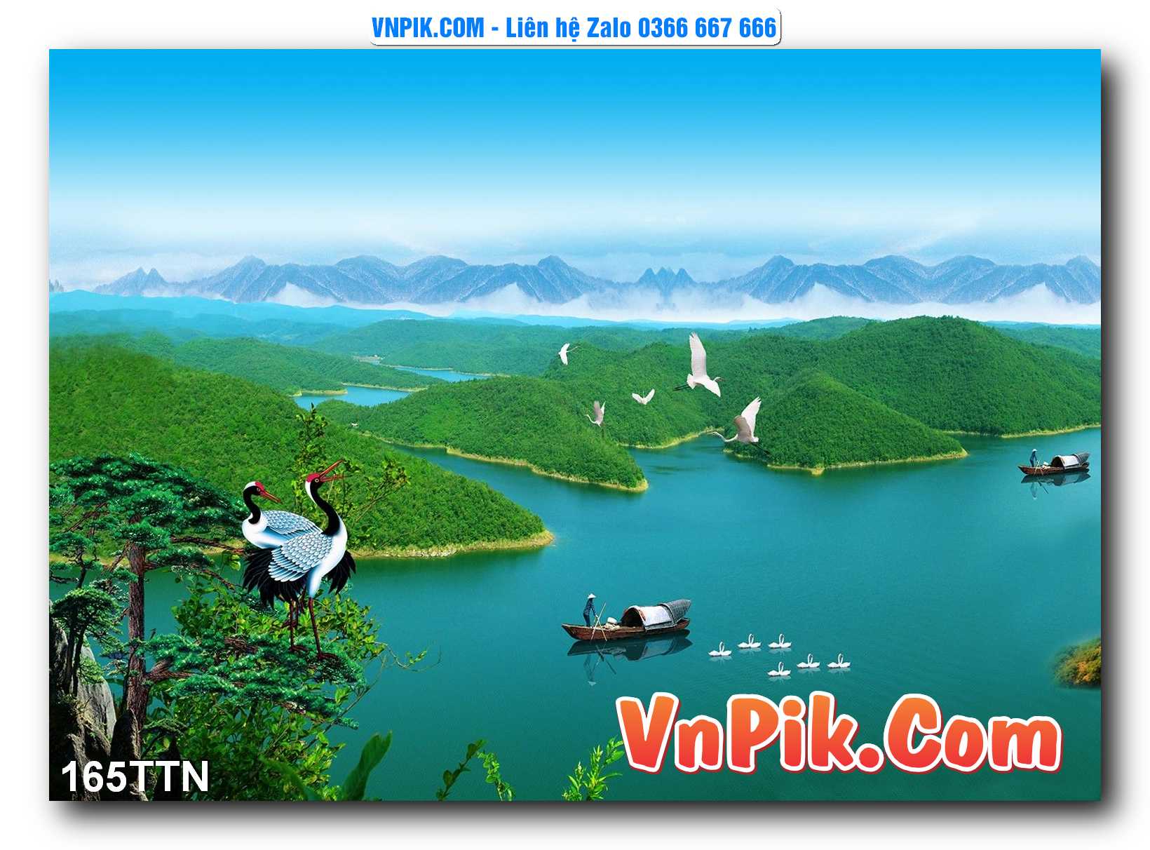Tranh thác nước – Tranh phong thủy – Tranh treo tường mã 165TTN