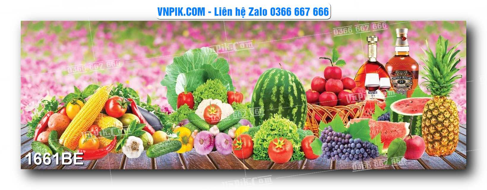 Tranh treo tường trang trí phòng bếp đẹp mã 1661BE