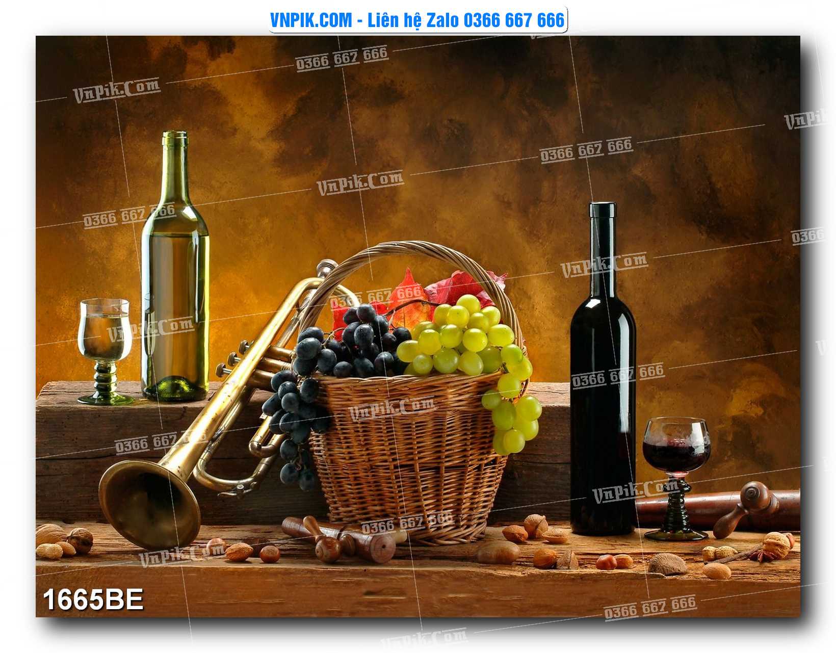 Tranh treo tường trang trí phòng bếp đẹp mã 1665BE