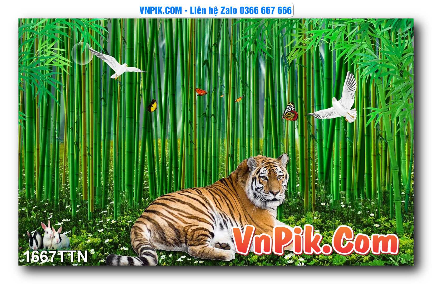 Tranh thác nước – Tranh phong thủy – Tranh treo tường mã 1667TTN
