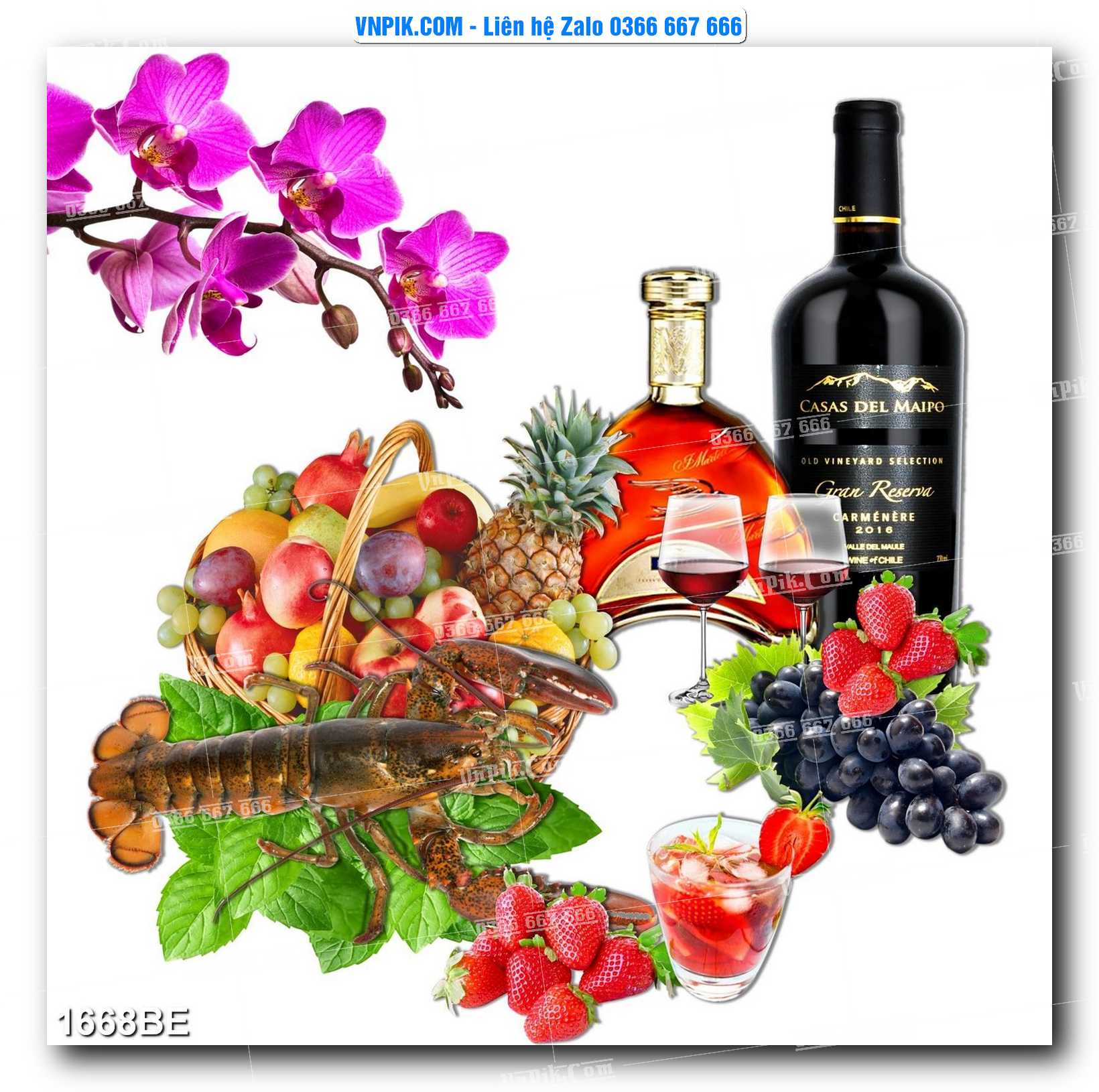 Tranh treo tường trang trí phòng bếp đẹp mã 1668BE