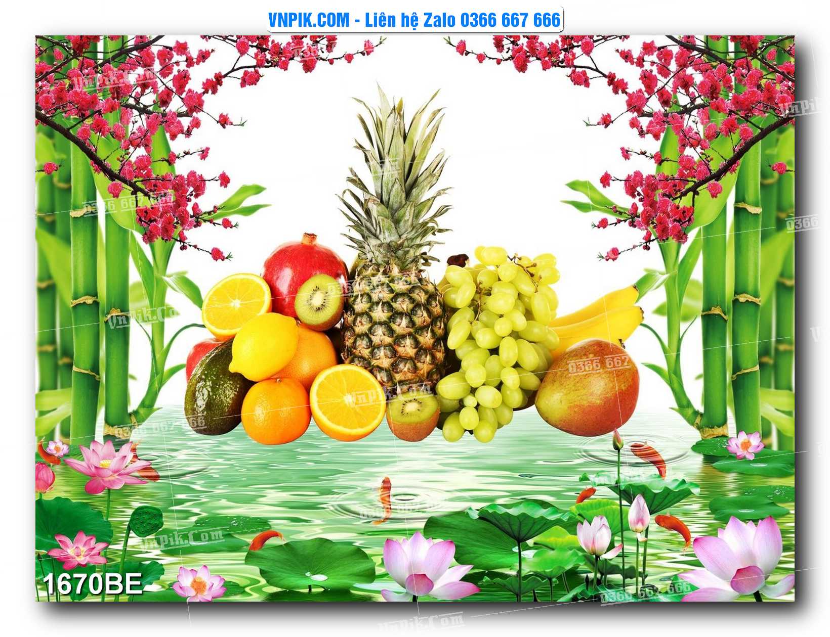 Tranh treo tường trang trí phòng bếp đẹp mã 1670BE