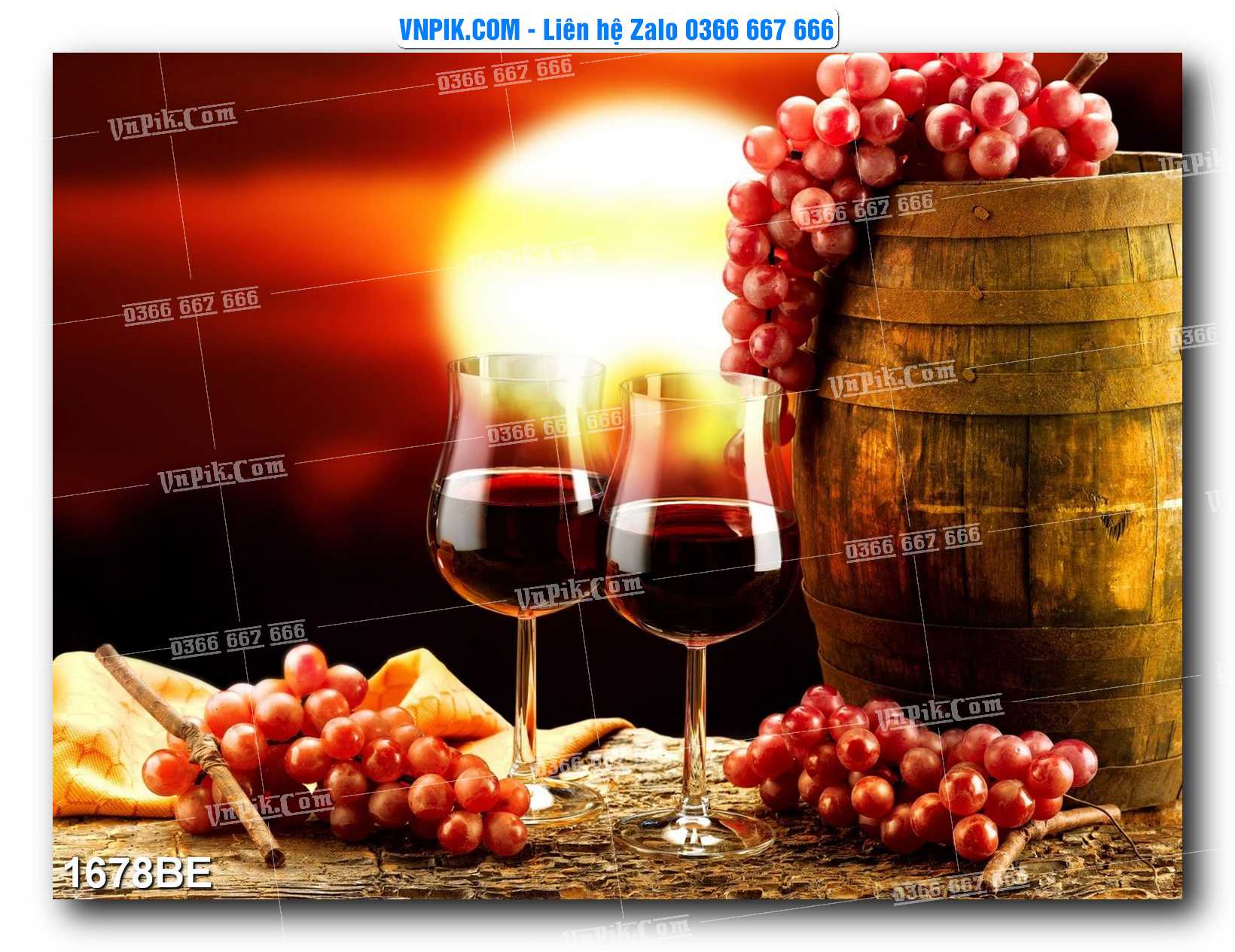 Tranh treo tường trang trí phòng bếp đẹp mã 1678BE