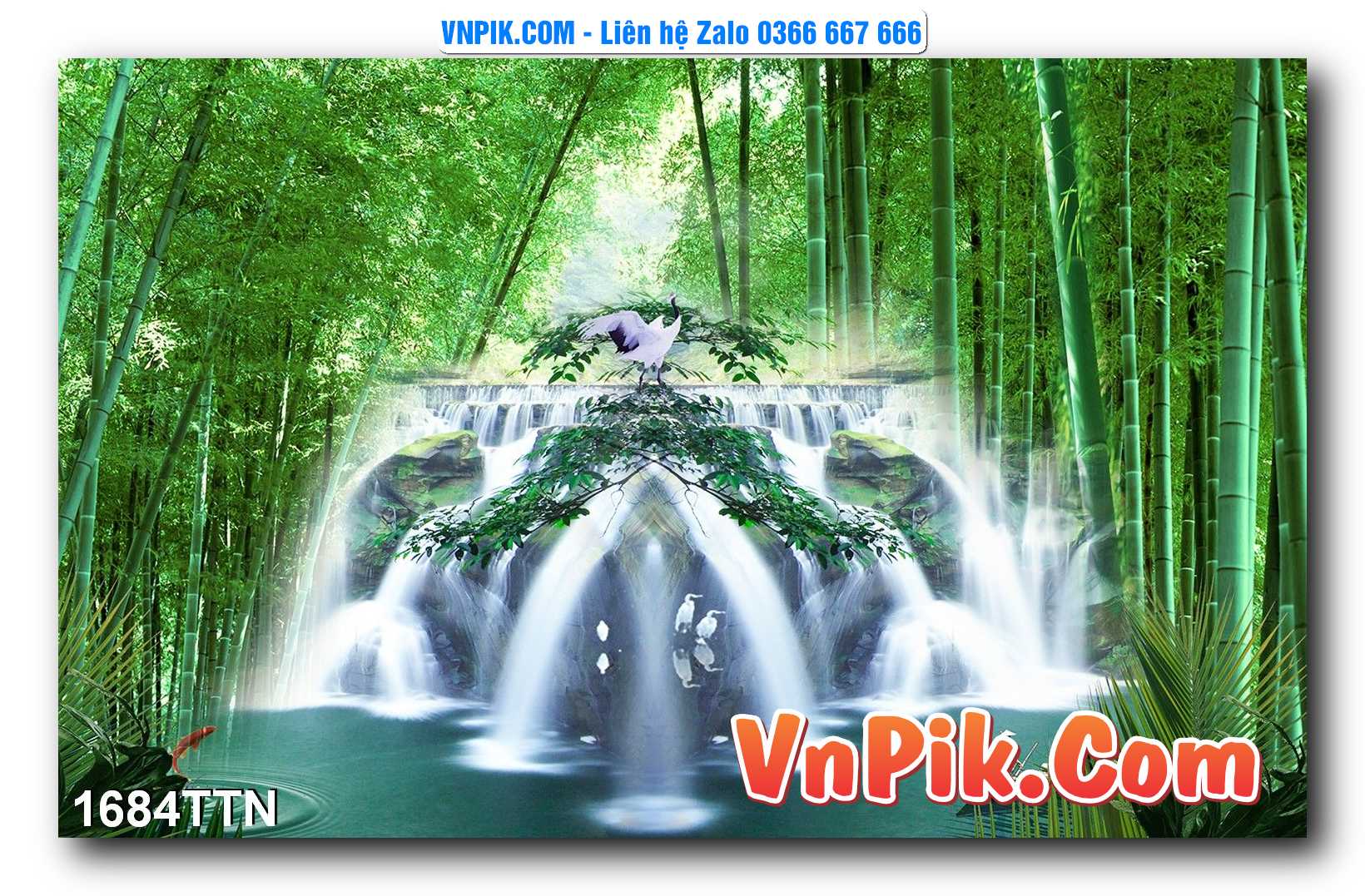 Tranh thác nước – Tranh phong thủy – Tranh treo tường mã 1684TTN