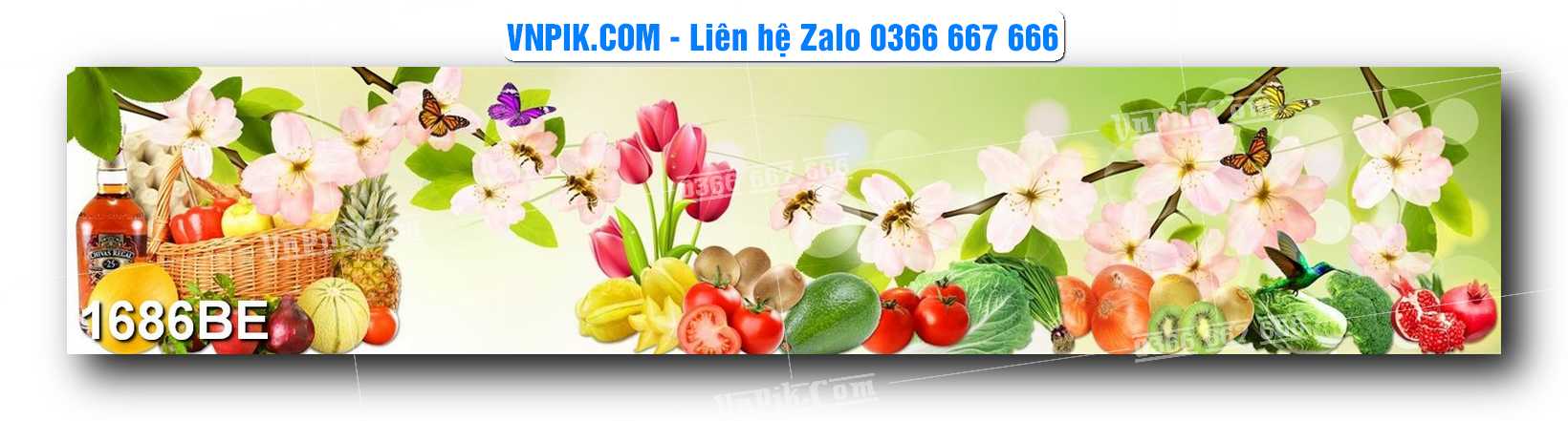 Tranh treo tường trang trí phòng bếp đẹp mã 1686BE