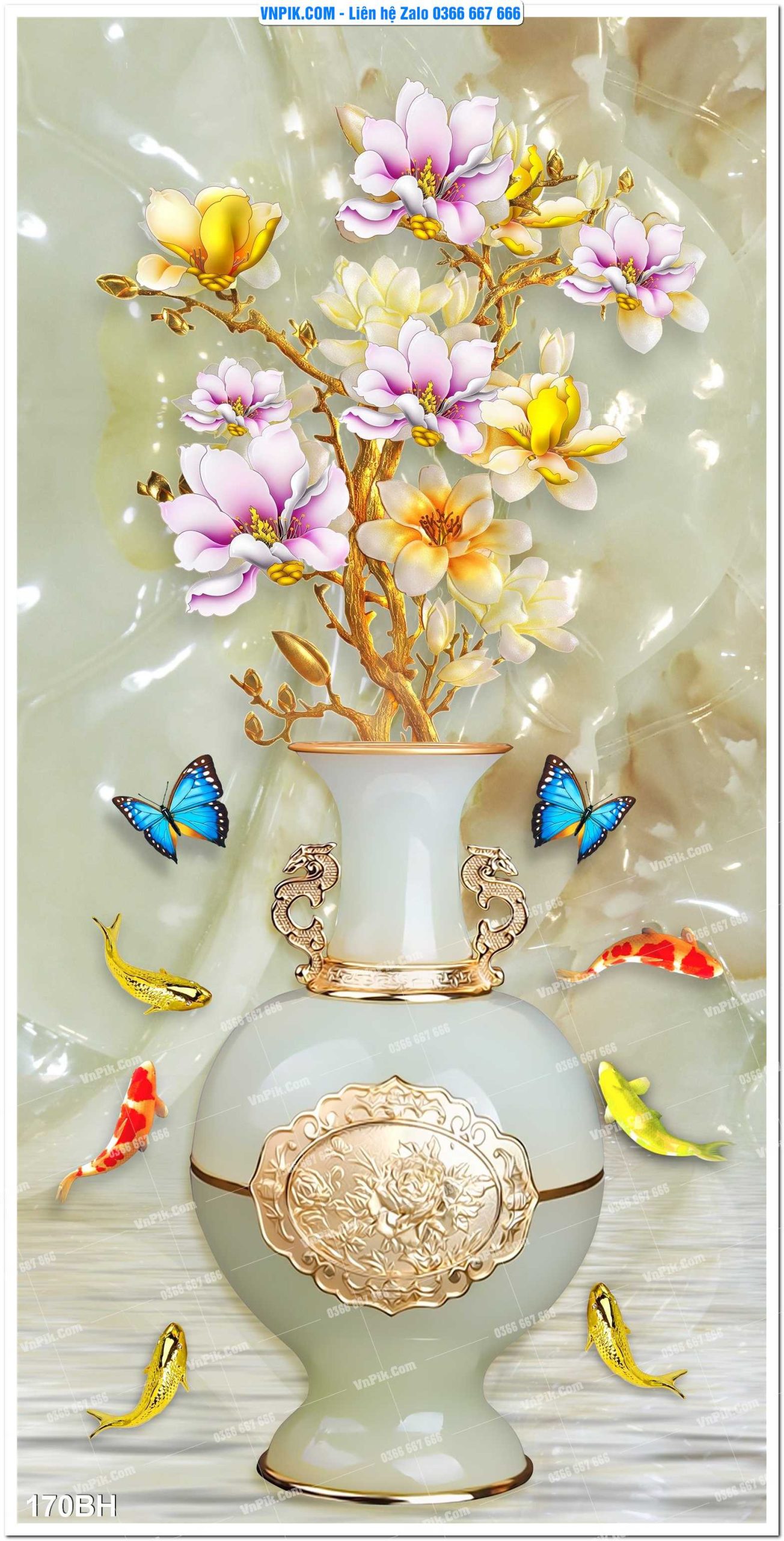 Tranh bình hoa nghệ thuật 170BH
