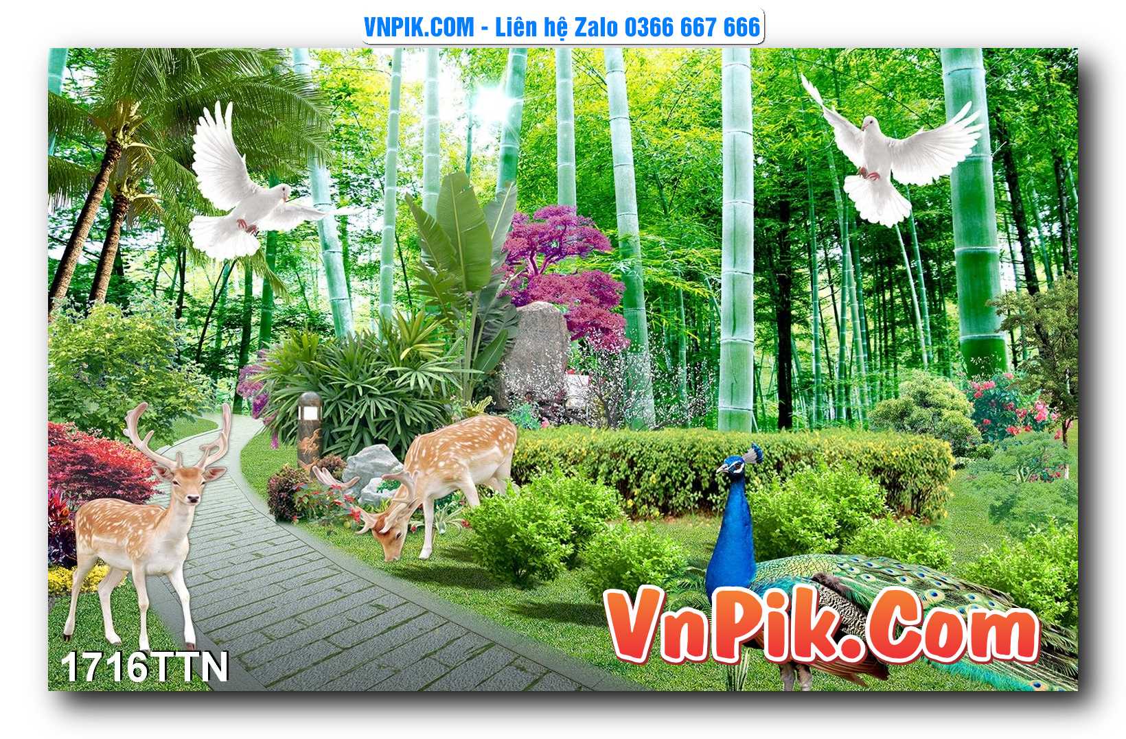 Tranh thác nước – Tranh phong thủy – Tranh treo tường mã 1716TTN
