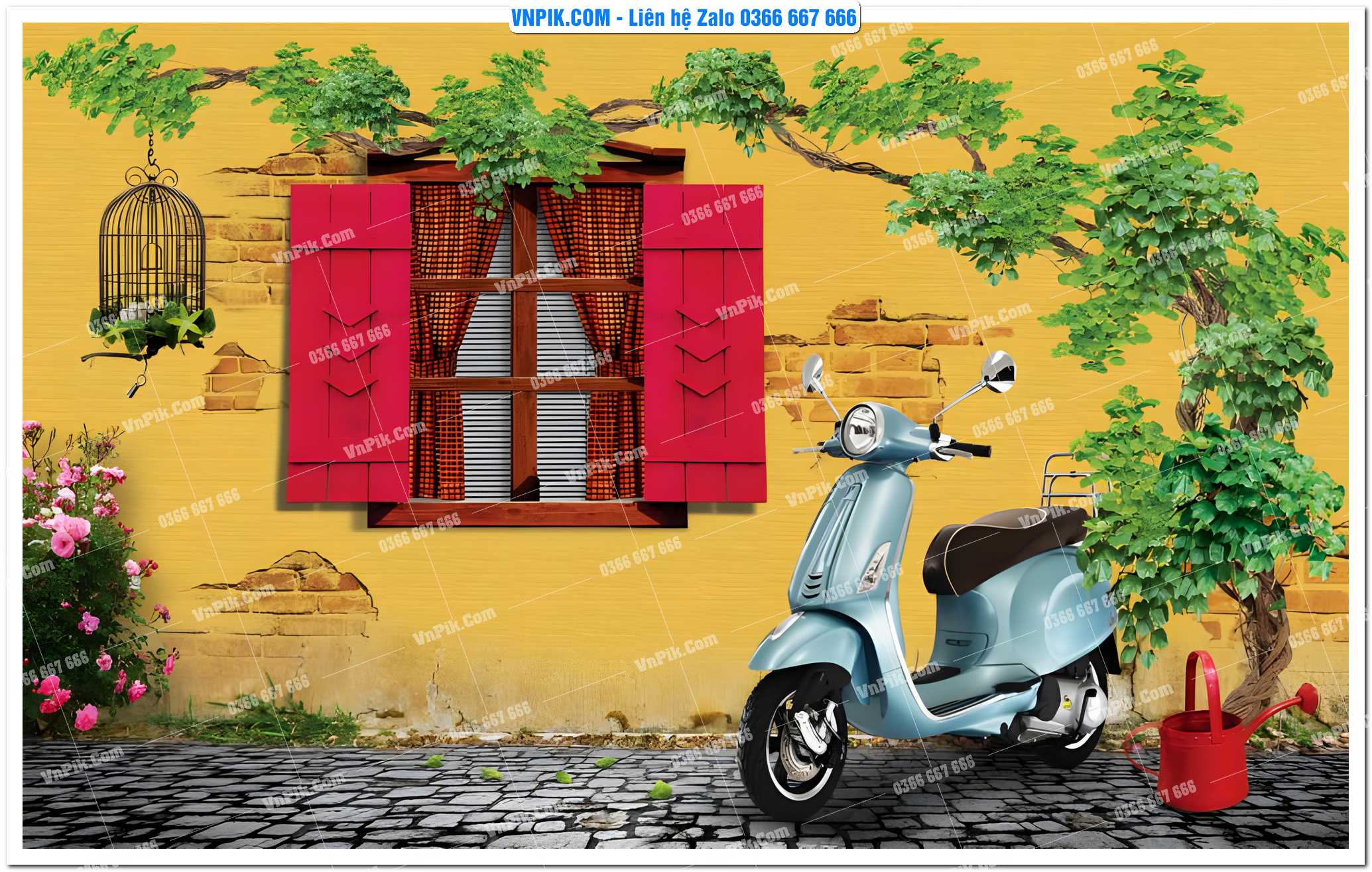 Tranh tường trang trí quán cà phê – trà chanh – trà sữa mã 1717CF