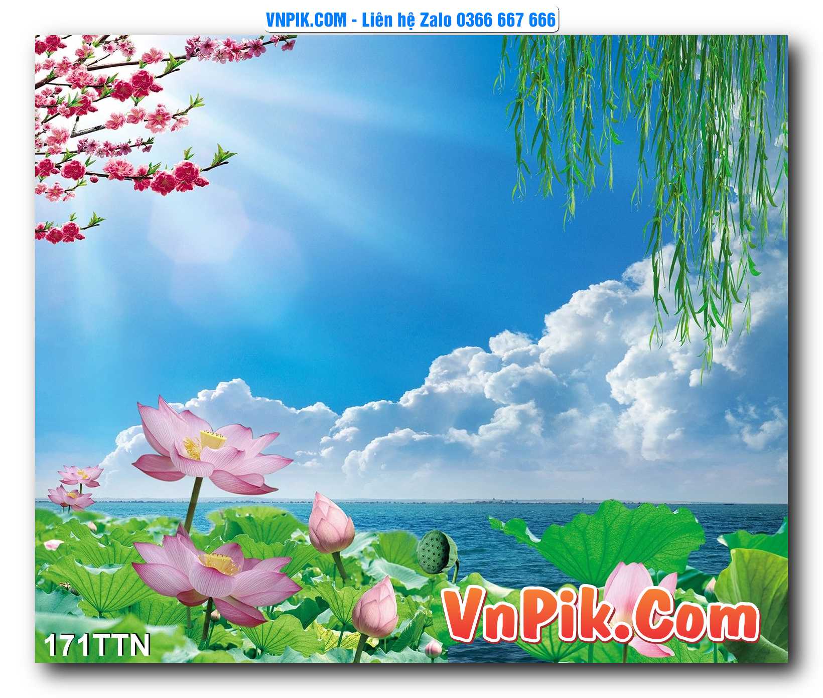 Tranh thác nước – Tranh phong thủy – Tranh treo tường mã 171TTN