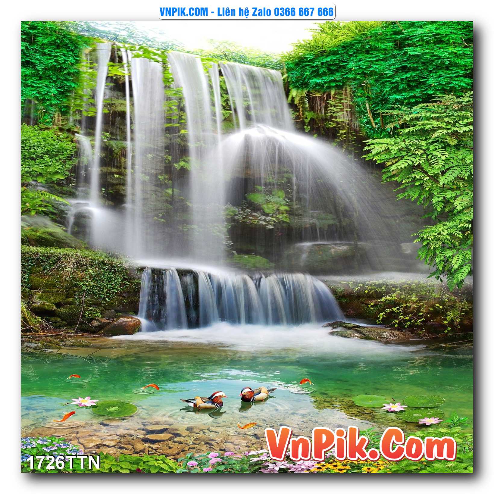 Tranh thác nước – Tranh phong thủy – Tranh treo tường mã 1726TTN