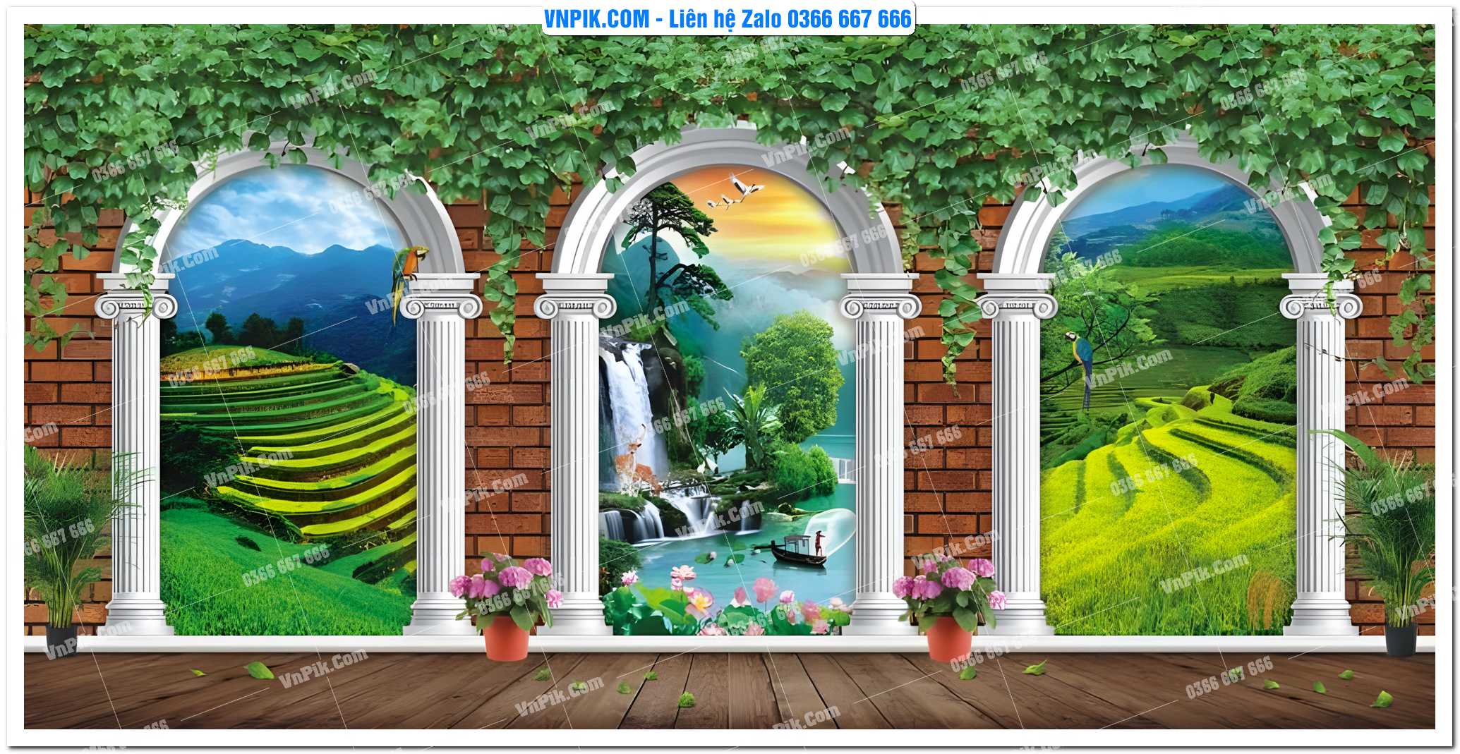 Tranh tường trang trí quán cà phê – trà chanh – trà sữa mã 1731CF