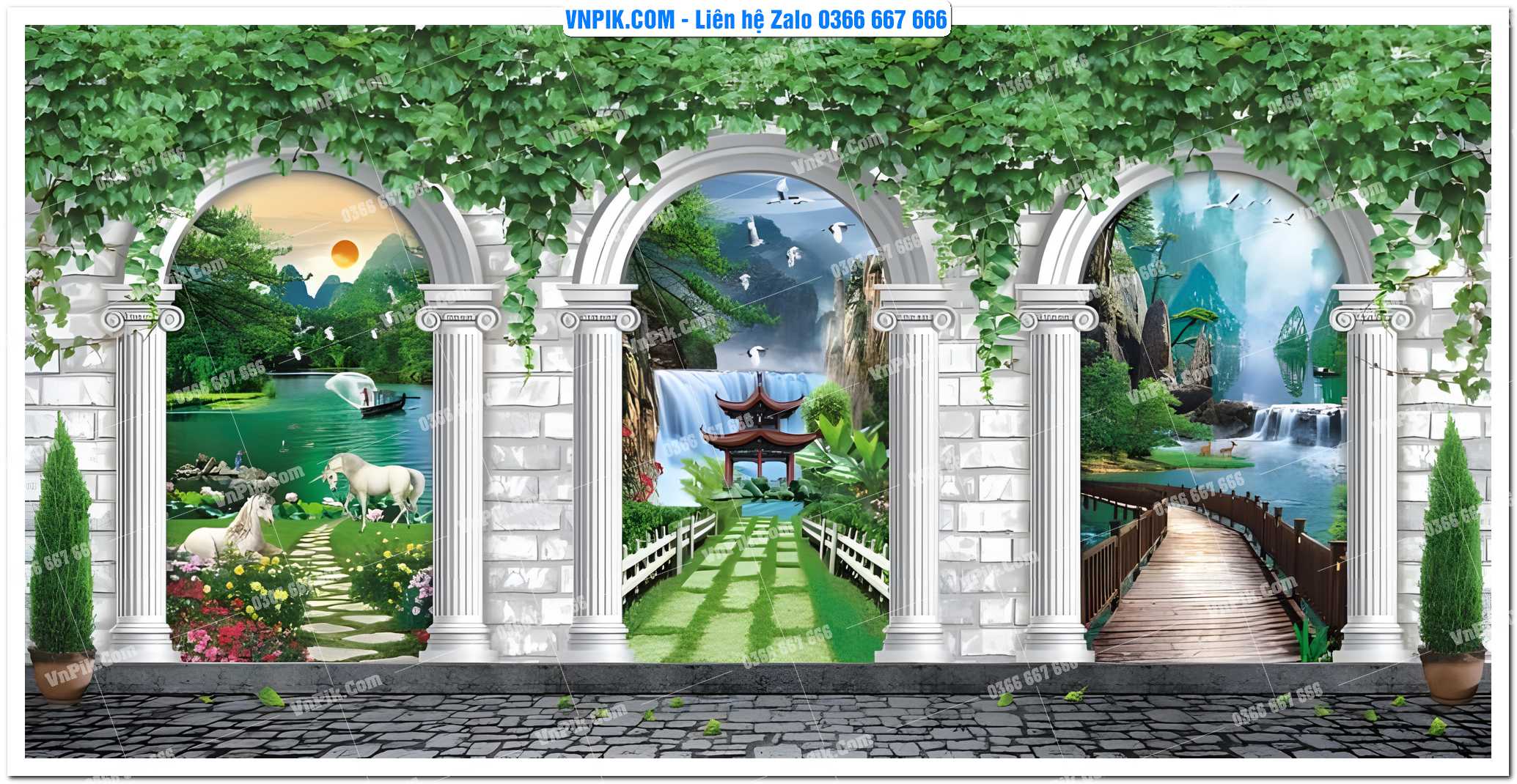 Tranh tường trang trí quán cà phê – trà chanh – trà sữa mã 1735CF