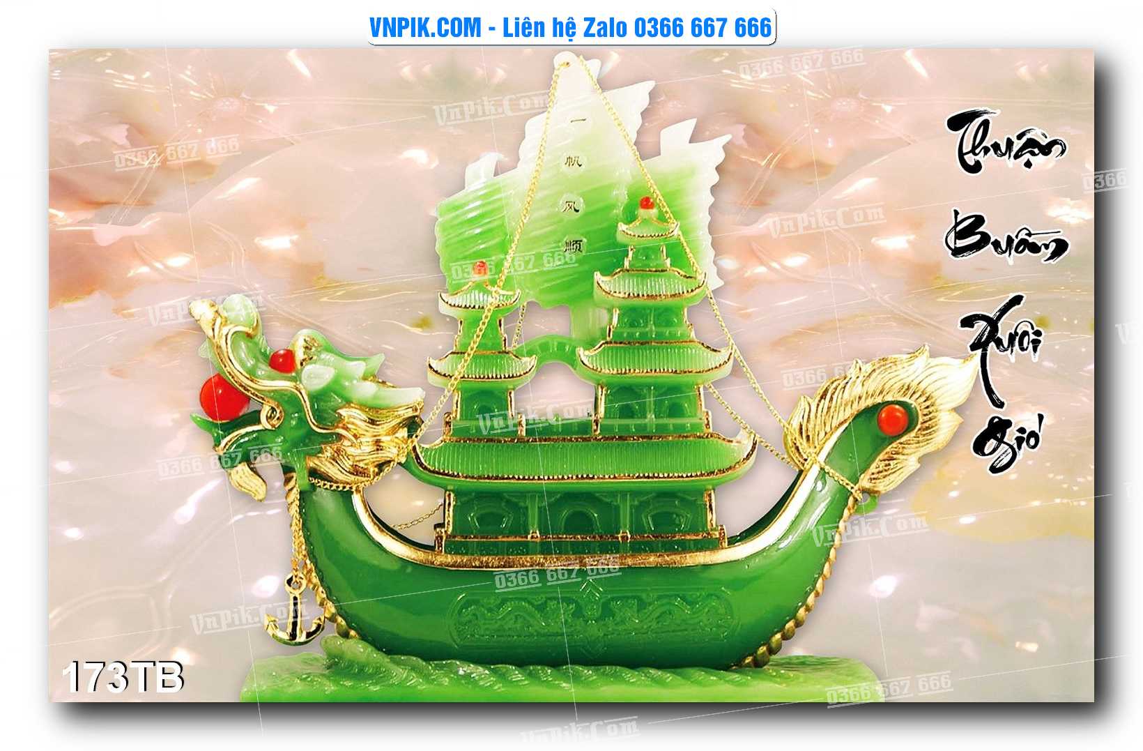 Tranh thuận buồm xuôi gió file PSD mẫu 173TB