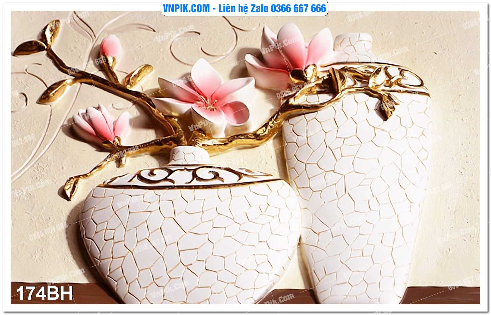 Tranh bình hoa nghệ thuật 174BH