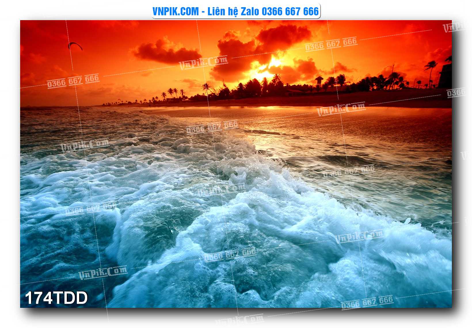 Tranh đại dương – cá heo 3D – tranh bể cá 174TDD