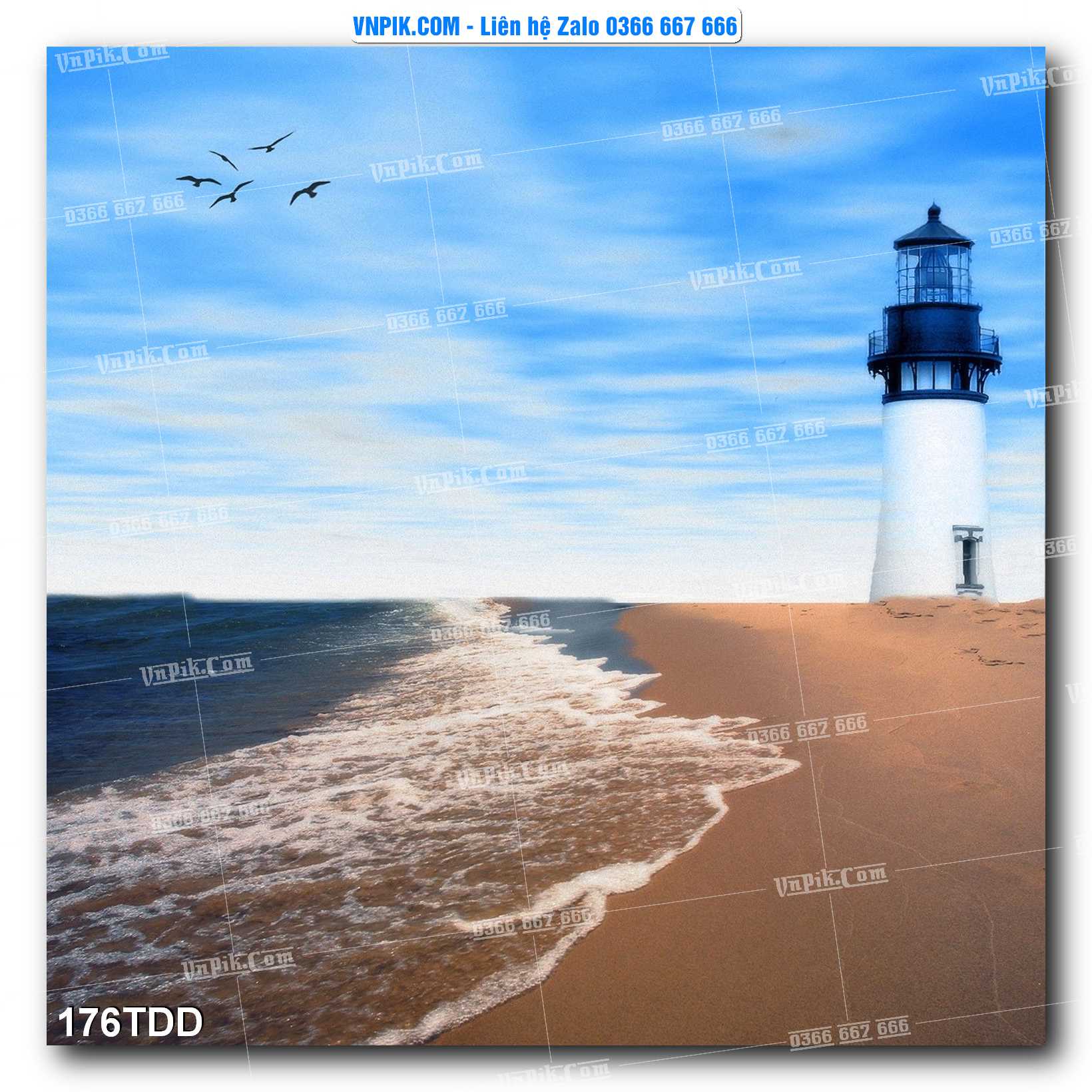 Tranh đại dương – cá heo 3D – tranh bể cá 176TDD