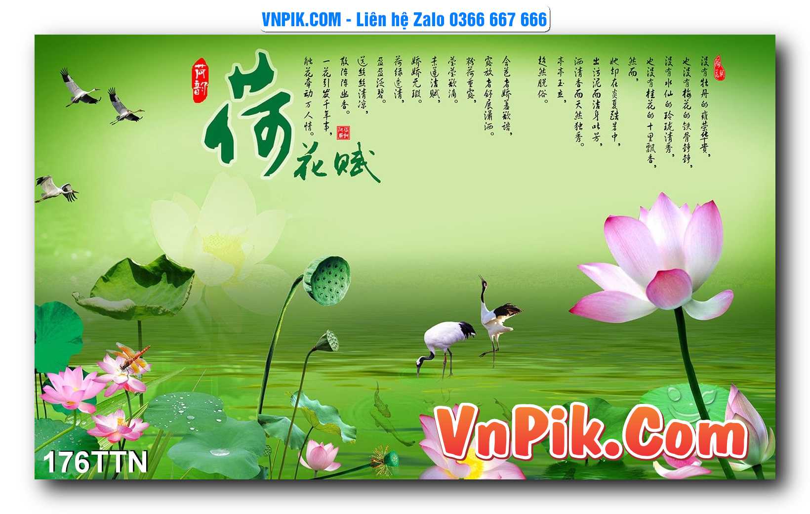 Tranh thác nước – Tranh phong thủy – Tranh treo tường mã 176TTN