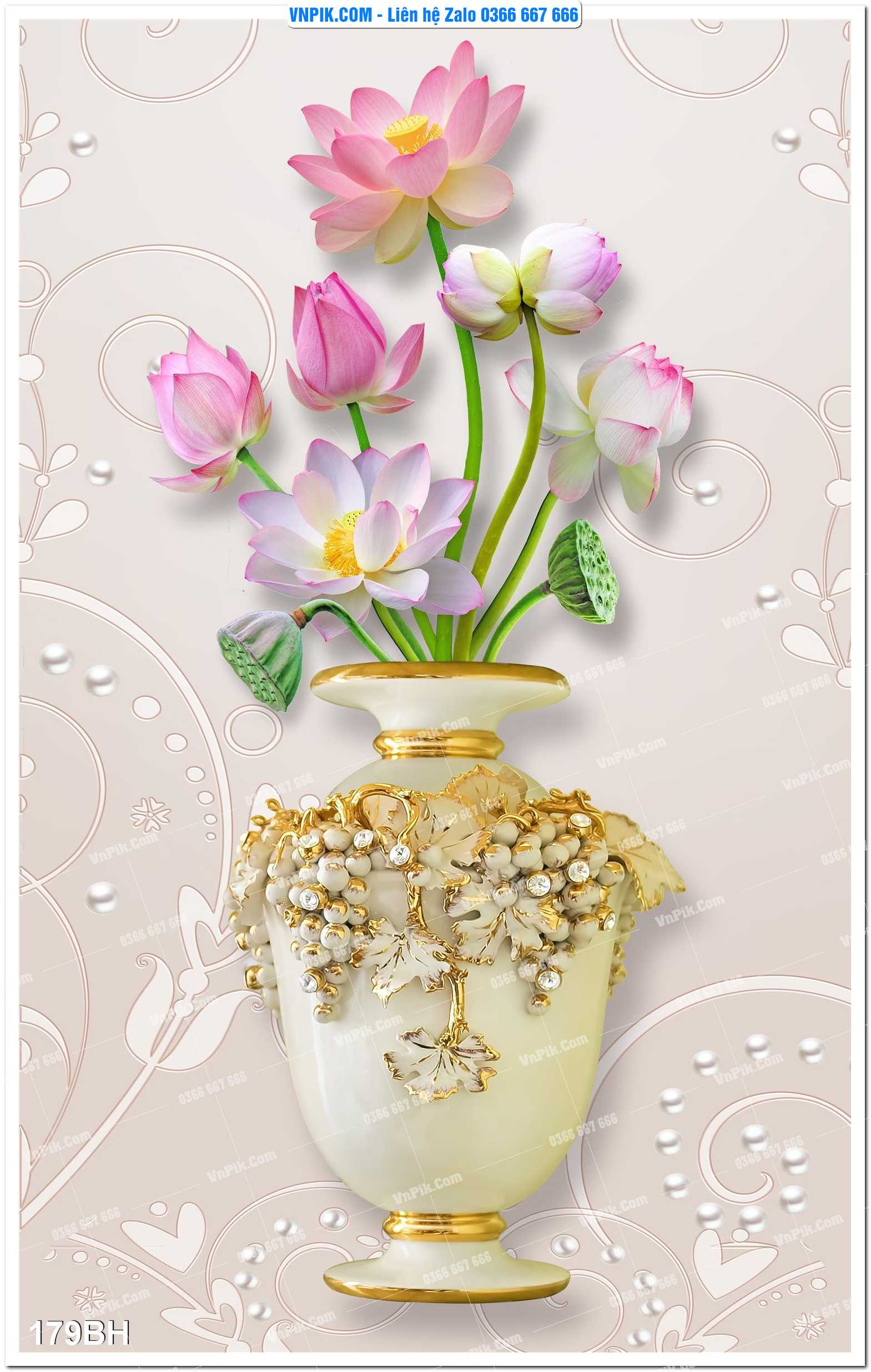 Tranh bình hoa nghệ thuật 179BH