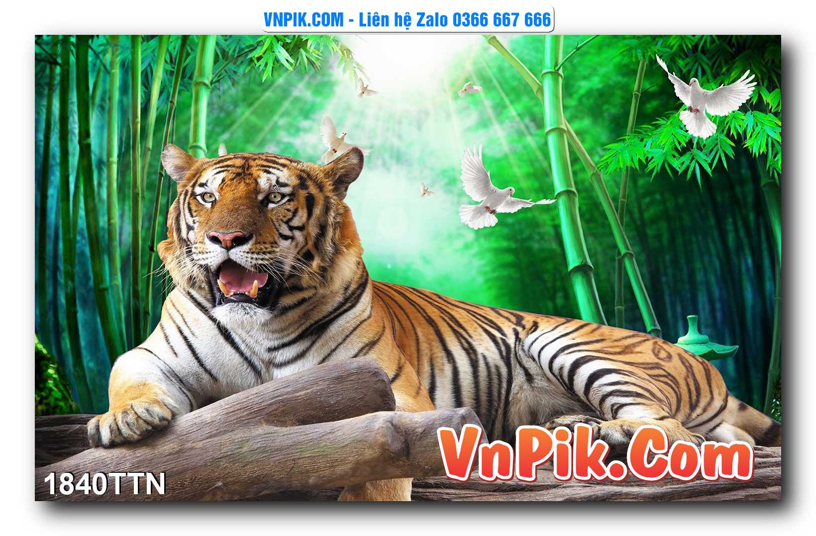 Tranh thác nước – Tranh phong thủy – Tranh treo tường mã 1840TTN