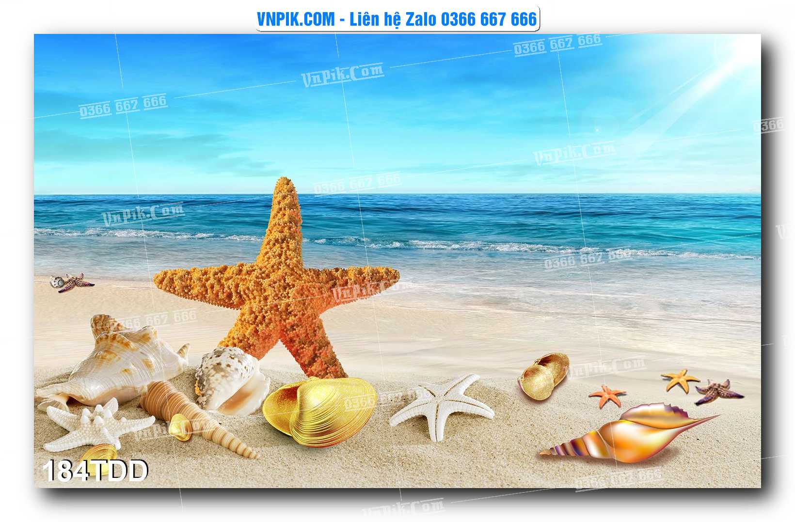 Tranh đại dương – cá heo 3D – tranh bể cá 184TDD