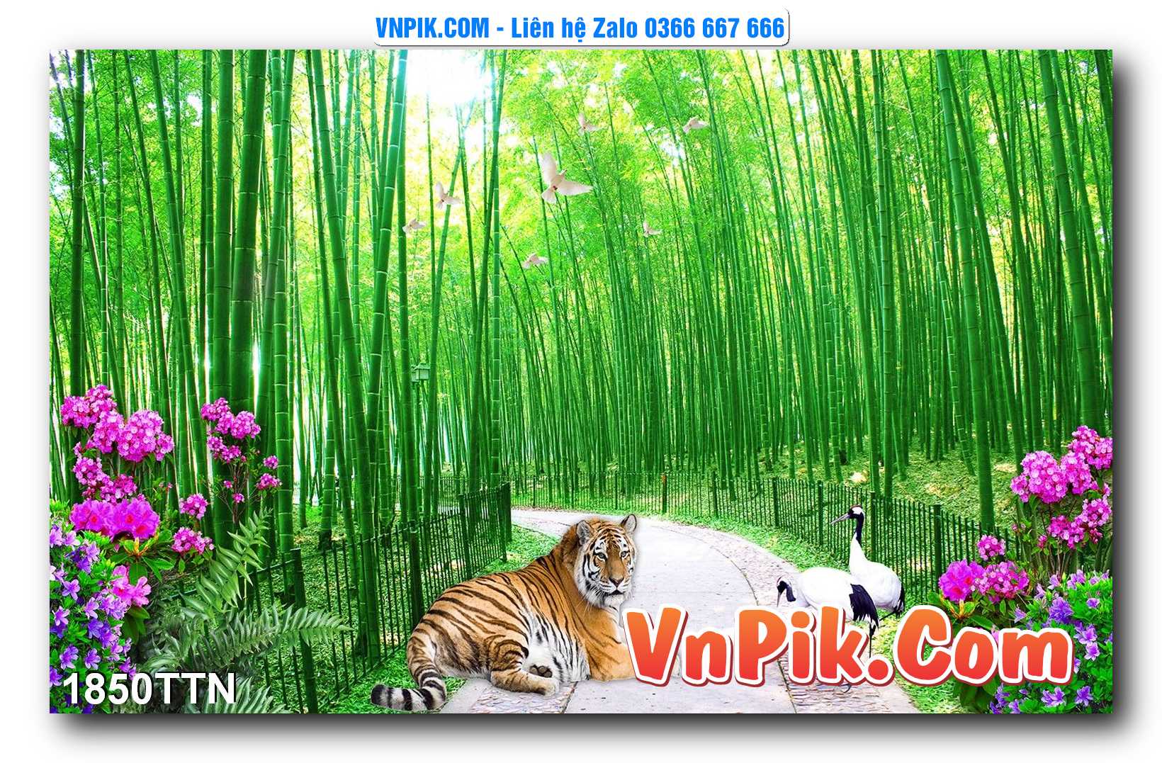 Tranh thác nước – Tranh phong thủy – Tranh treo tường mã 1850TTN