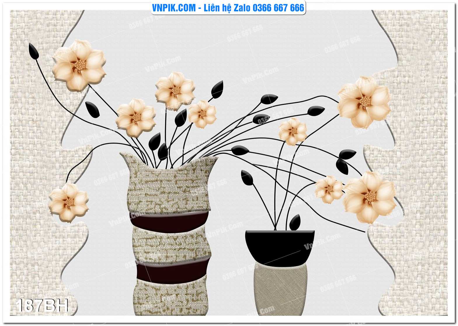 Tranh bình hoa nghệ thuật 187BH