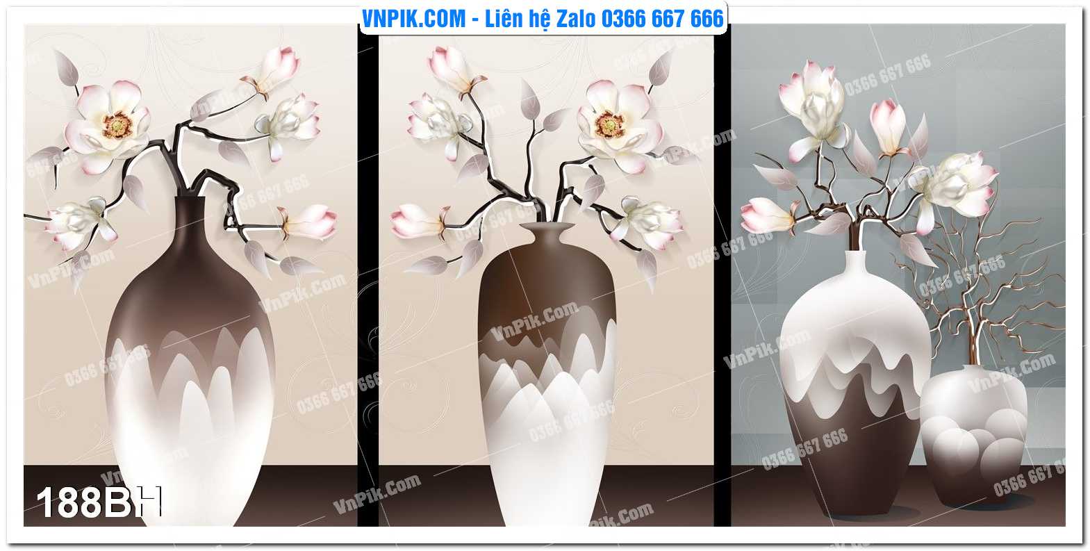 Tranh bình hoa nghệ thuật 188BH