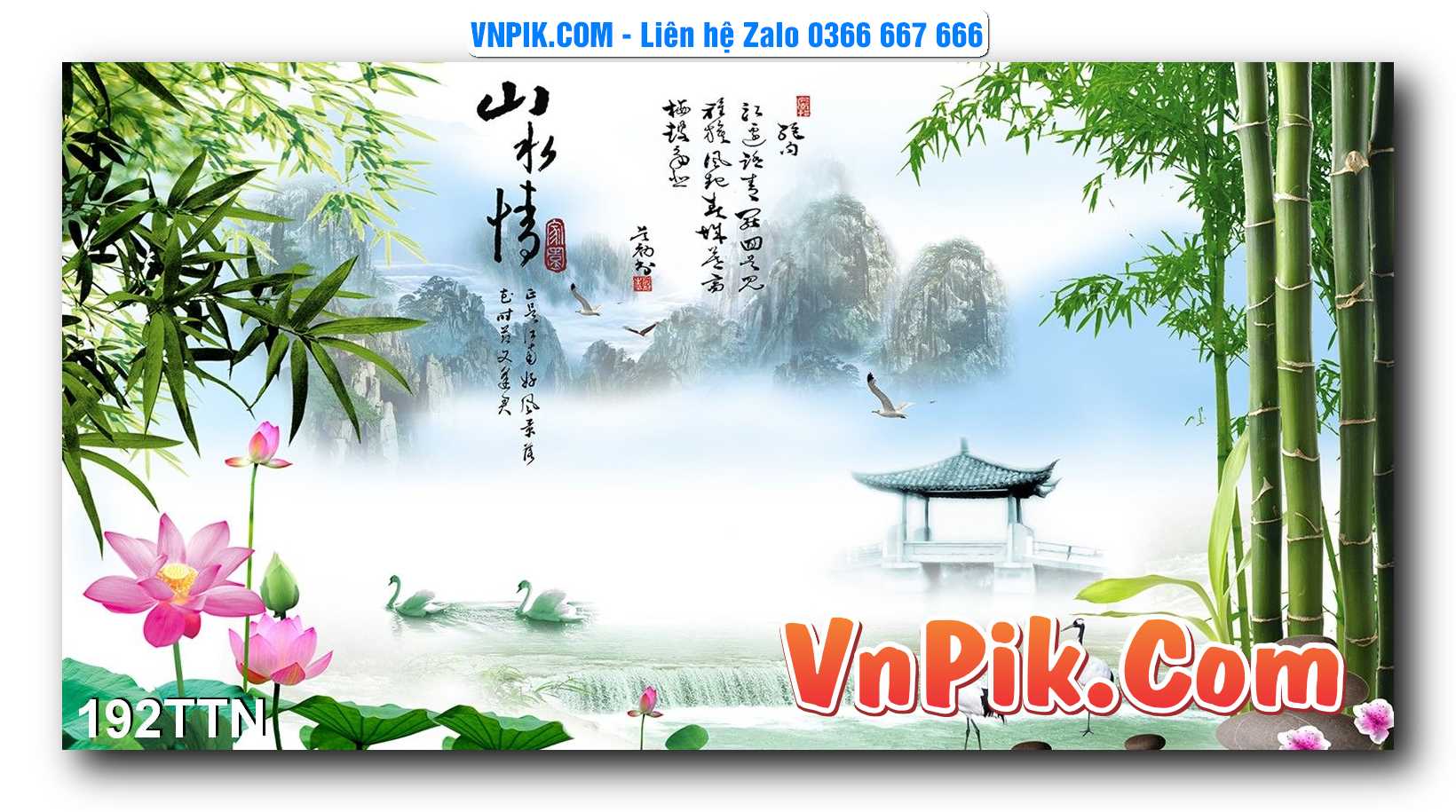 Tranh thác nước – Tranh phong thủy – Tranh treo tường mã 192TTN