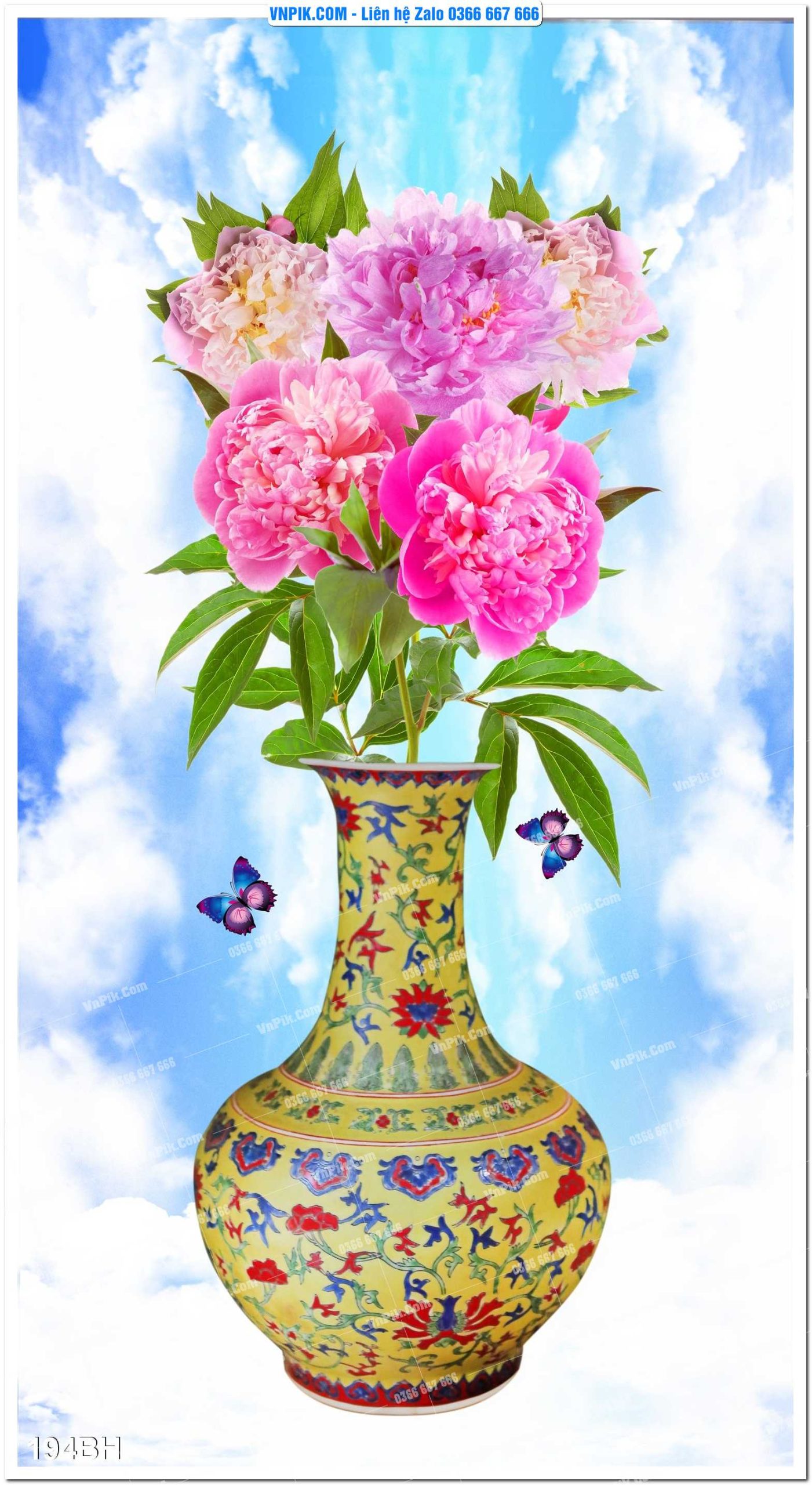 Tranh bình hoa nghệ thuật 194BH