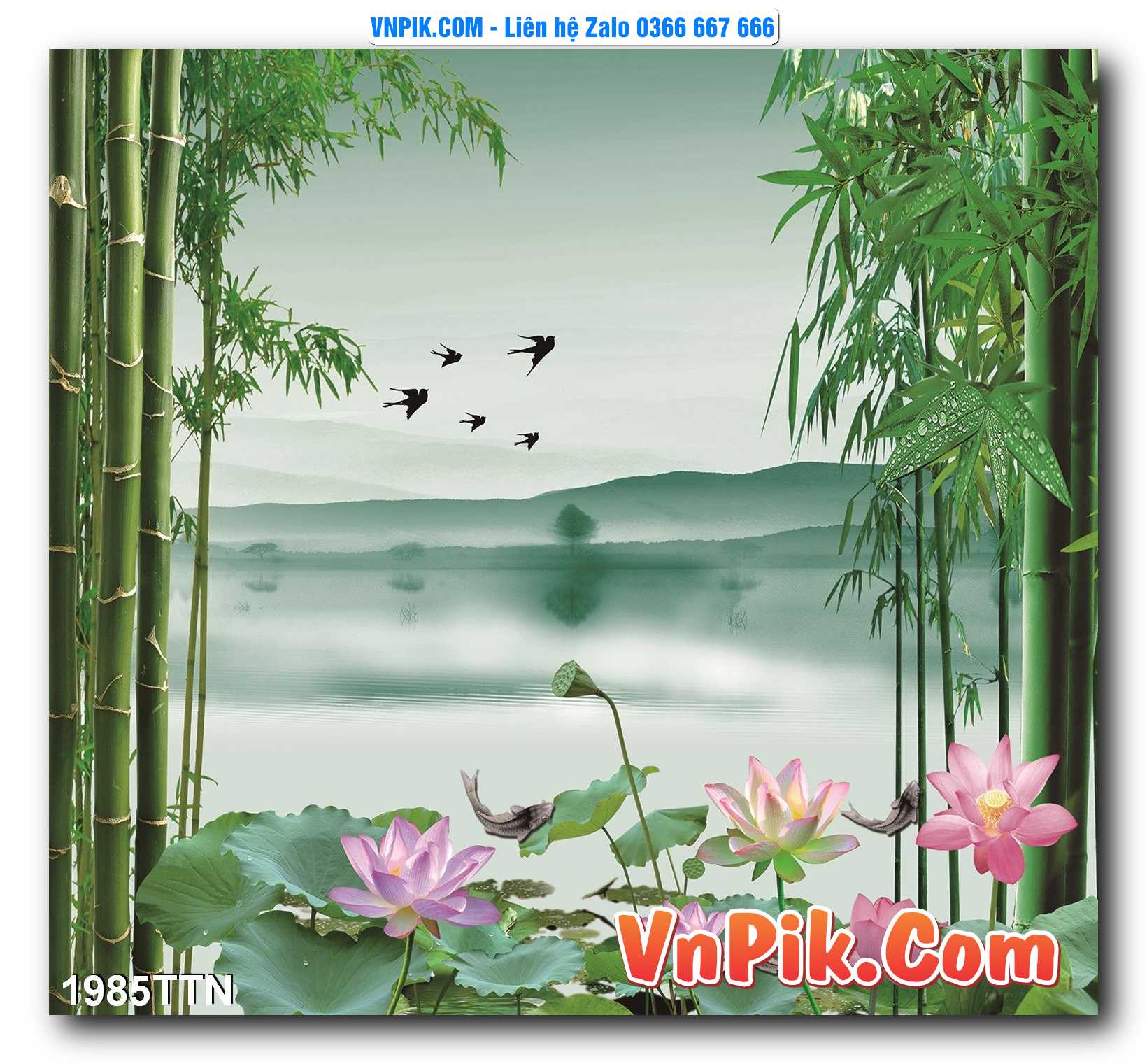 Tranh thác nước – Tranh phong thủy – Tranh treo tường mã 1985TTN