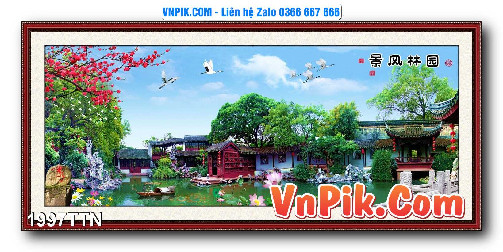 Tranh thác nước – Tranh phong thủy – Tranh treo tường mã 1997TTN