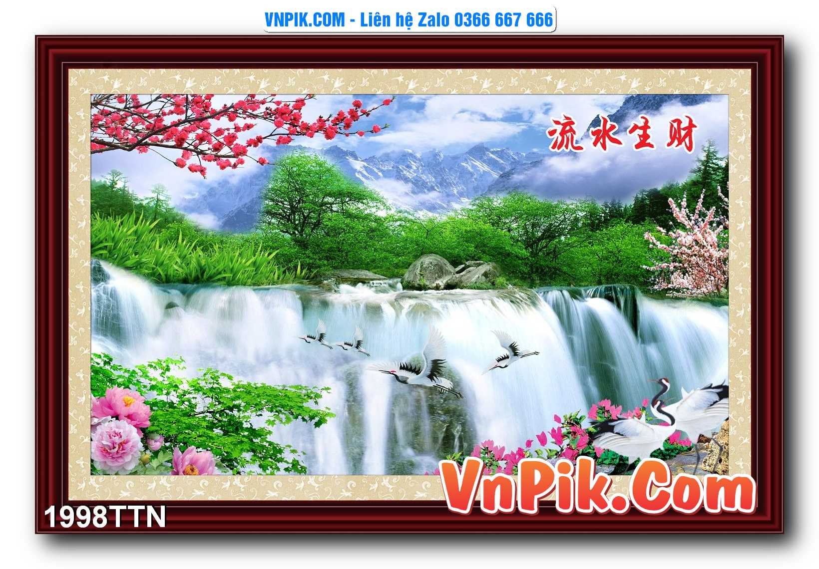 Tranh thác nước – Tranh phong thủy – Tranh treo tường mã 1998TTN