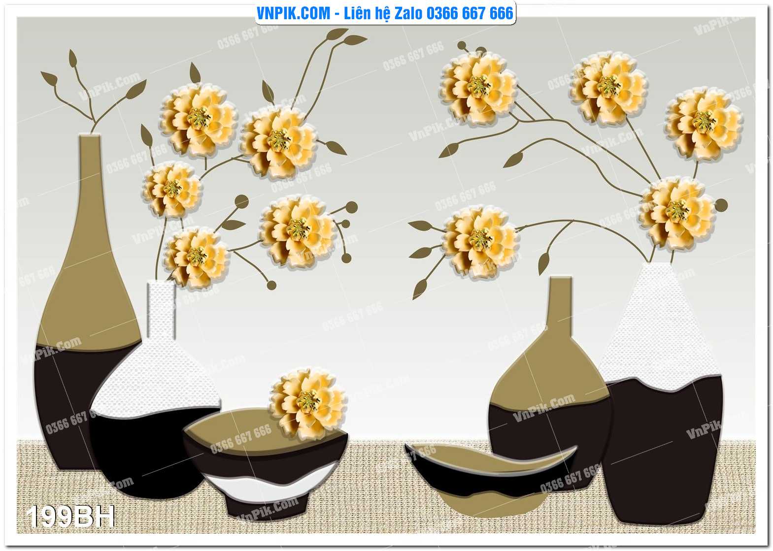 Tranh bình hoa nghệ thuật 199BH